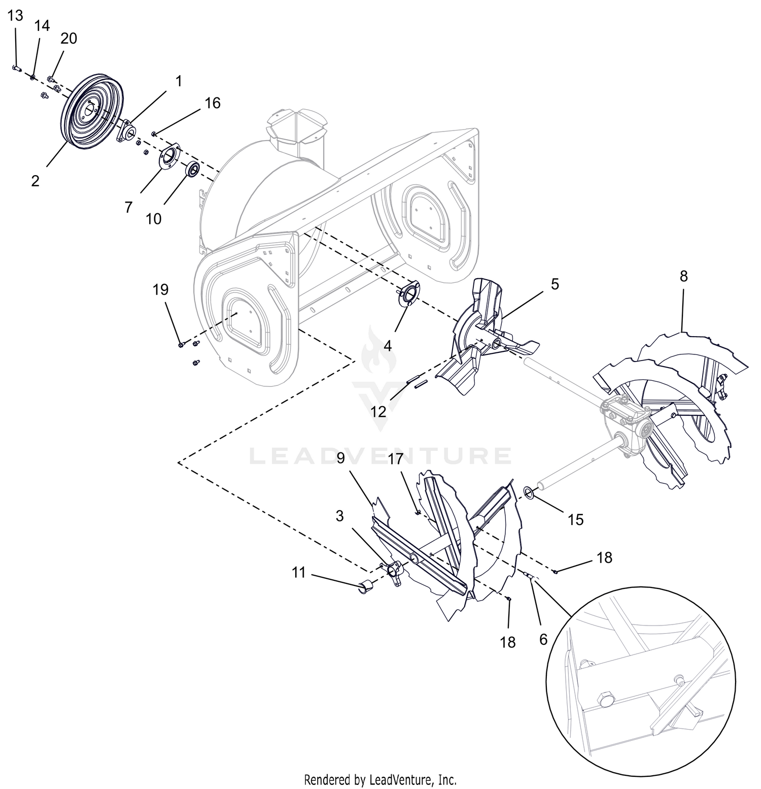 Auger And Impeller - 28"