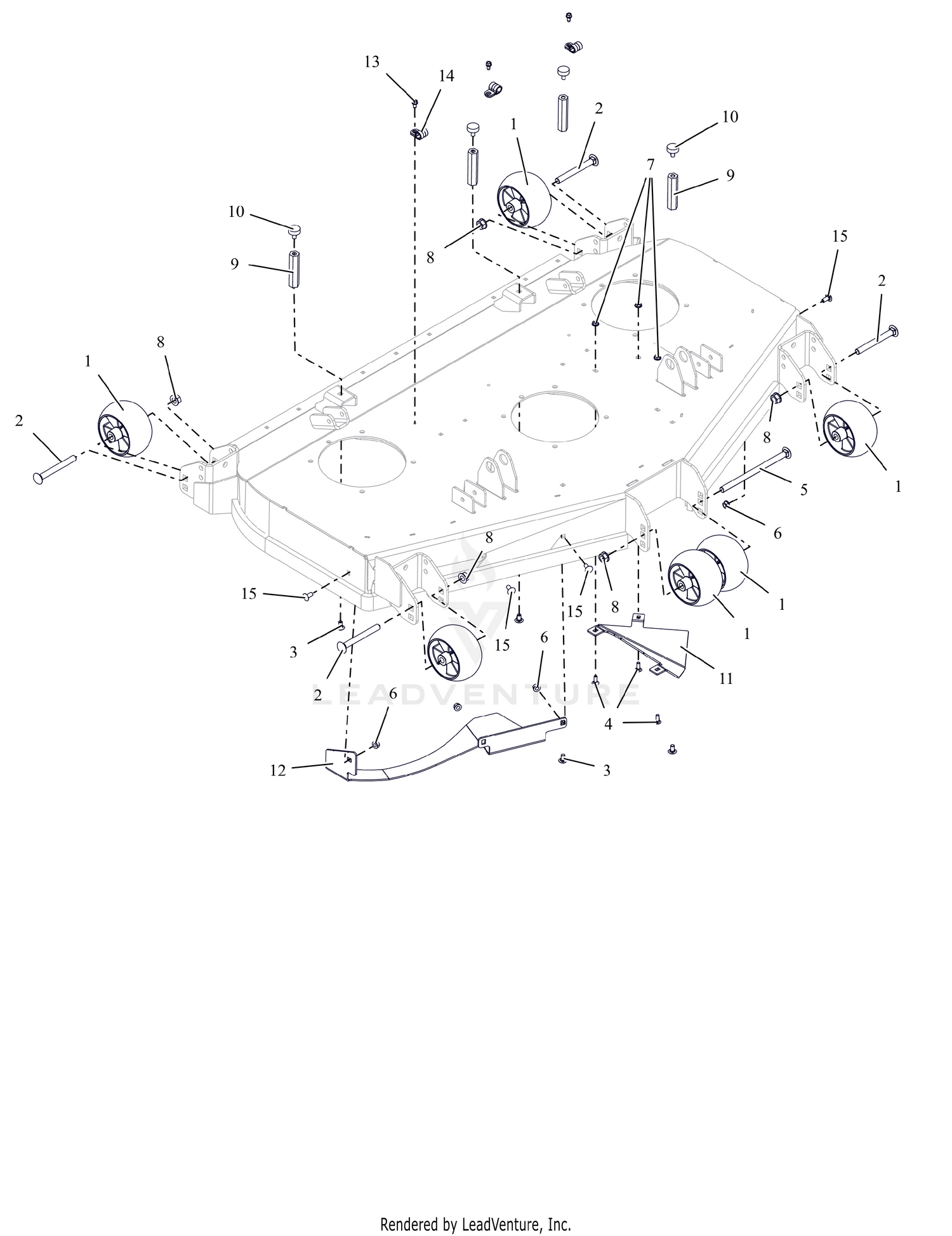 Anti-Scalp Wheels and Baffles - 52" - RD