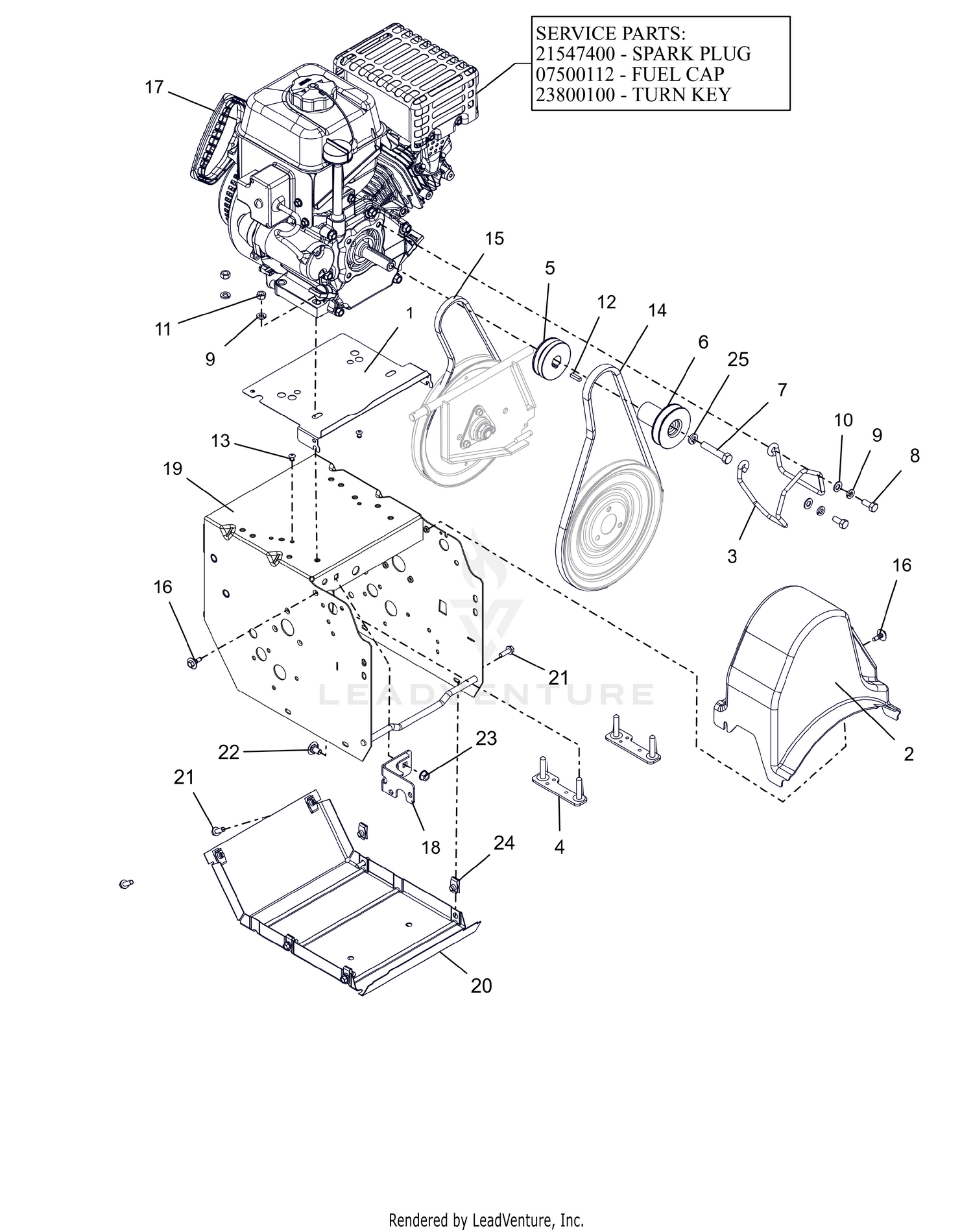 Frame And Engine 24" Track