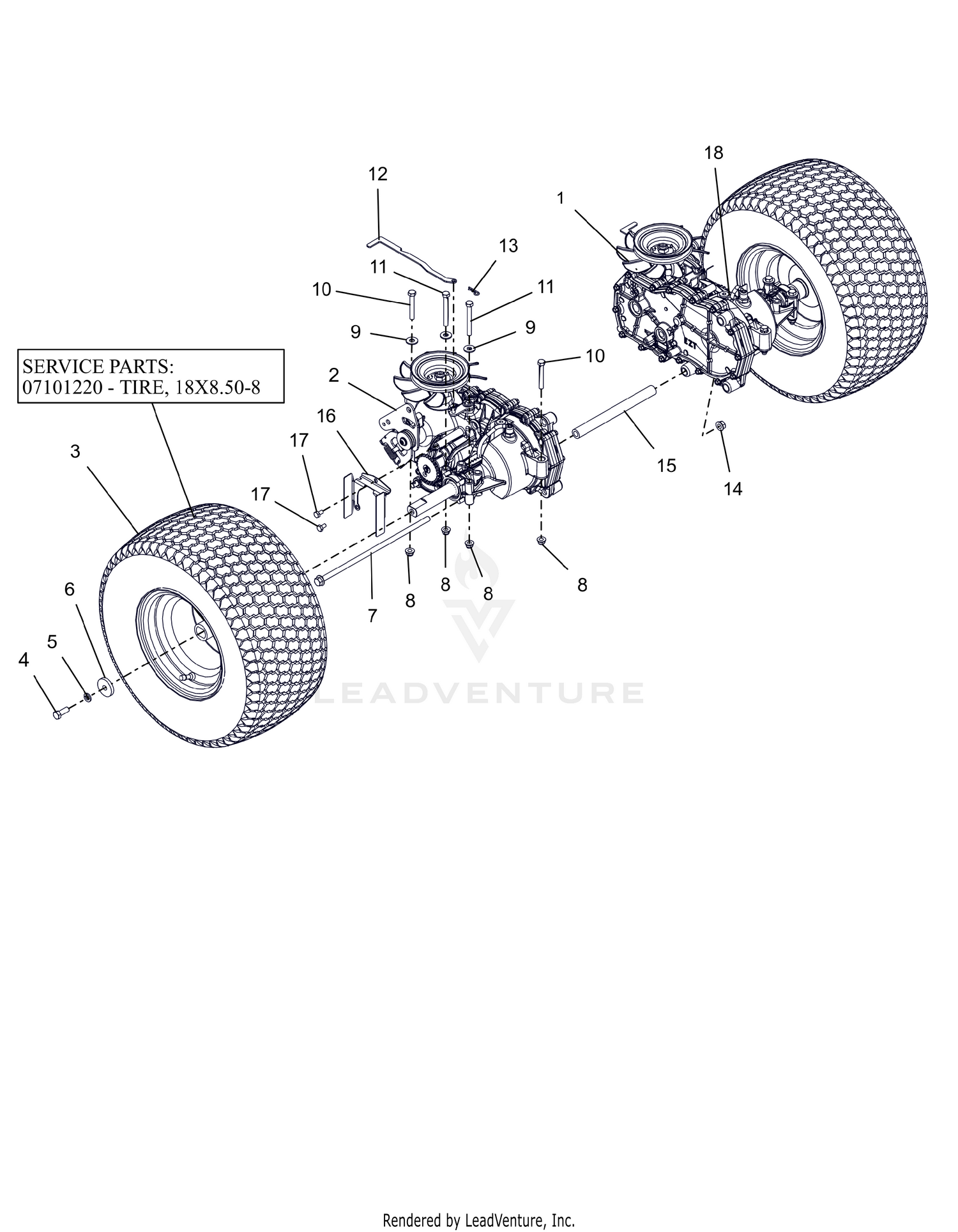 Rear Tires and Transaxles