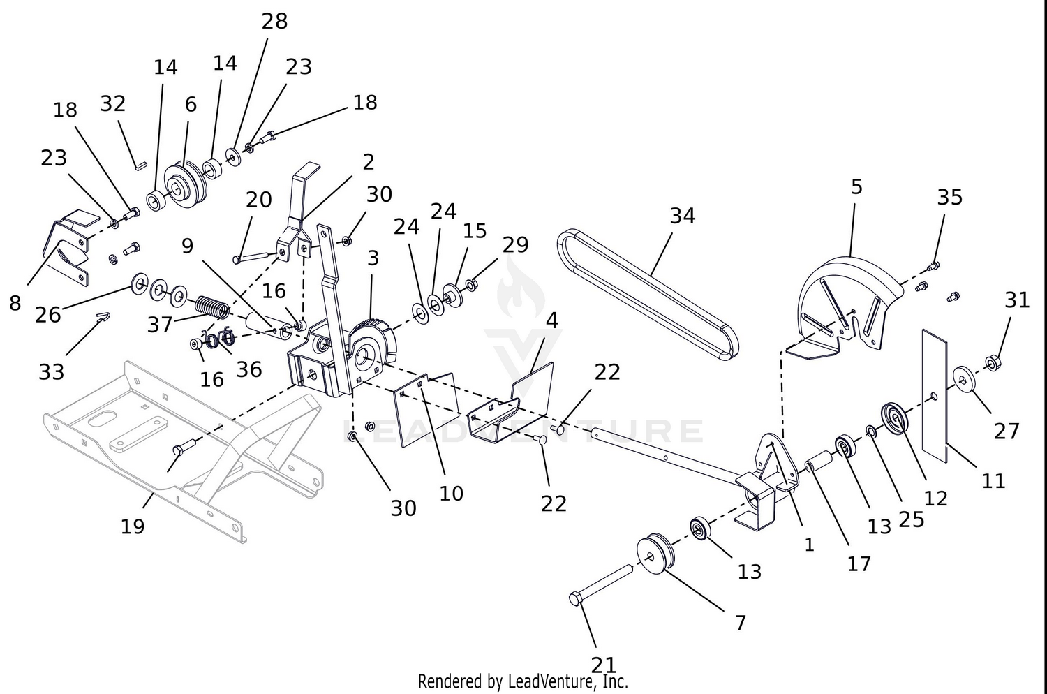 Spindle, Belt And Guards