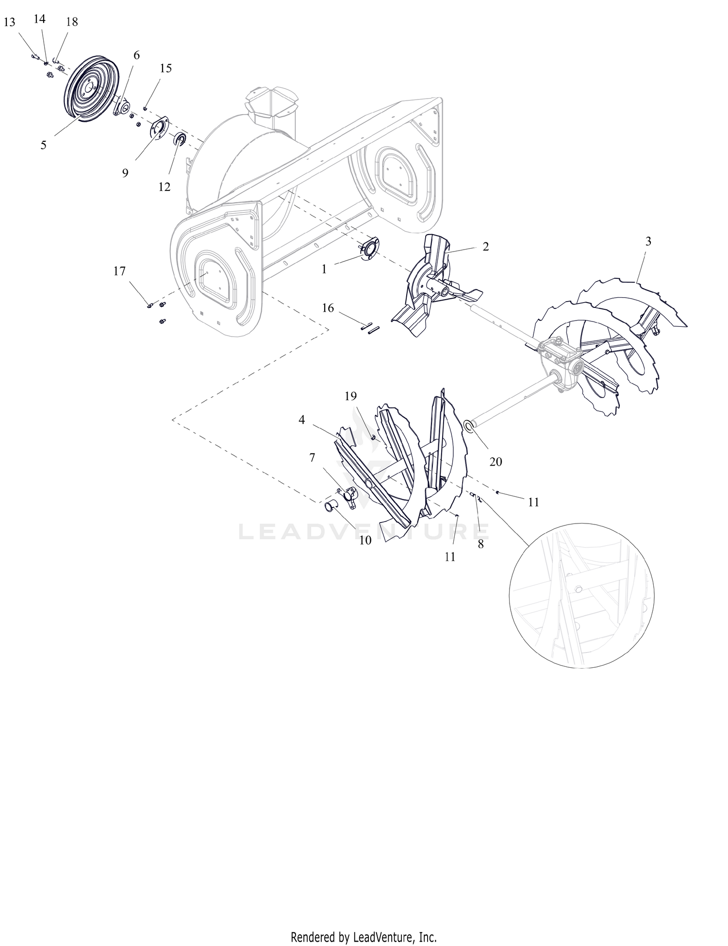 Auger and Impeller - 32"