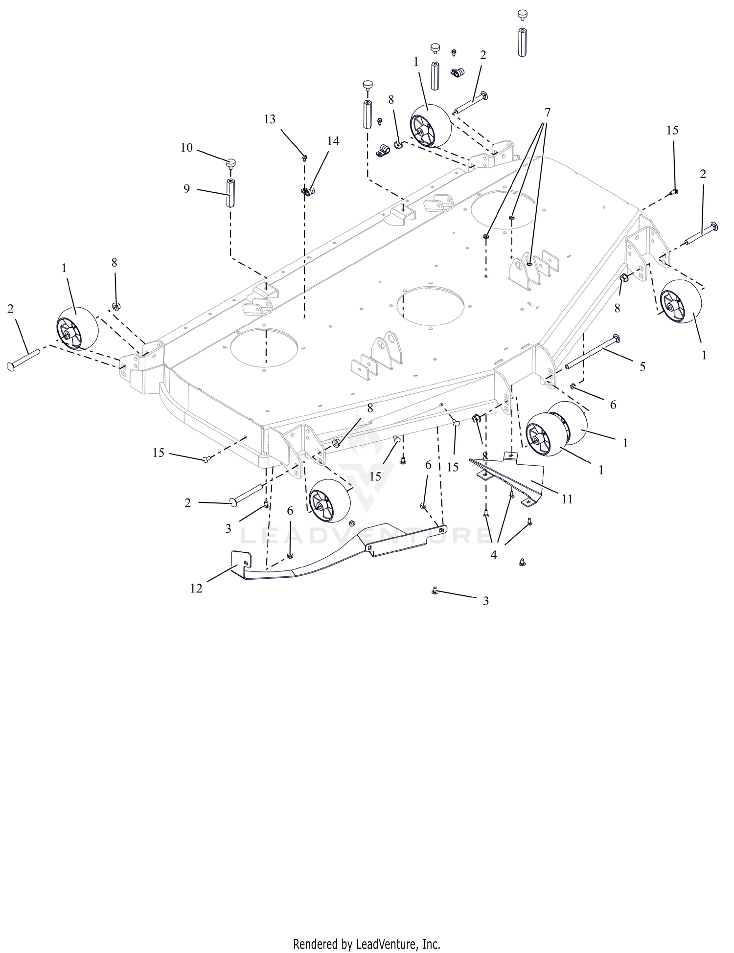 Anti-Scalp Wheels and Baffles - 60" - RD