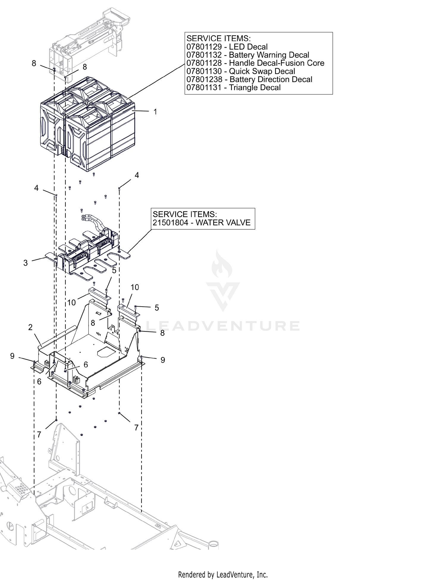 Battery Trays and Batteries