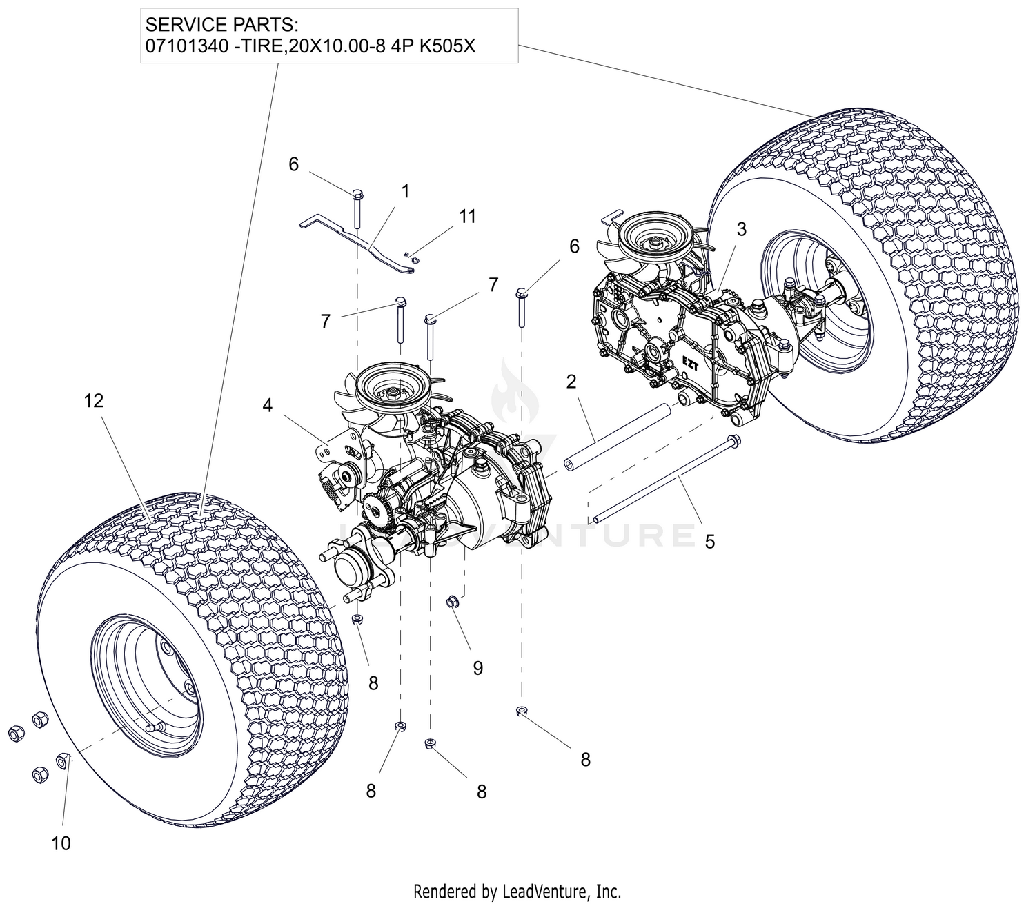 Rear Tires and Transaxles