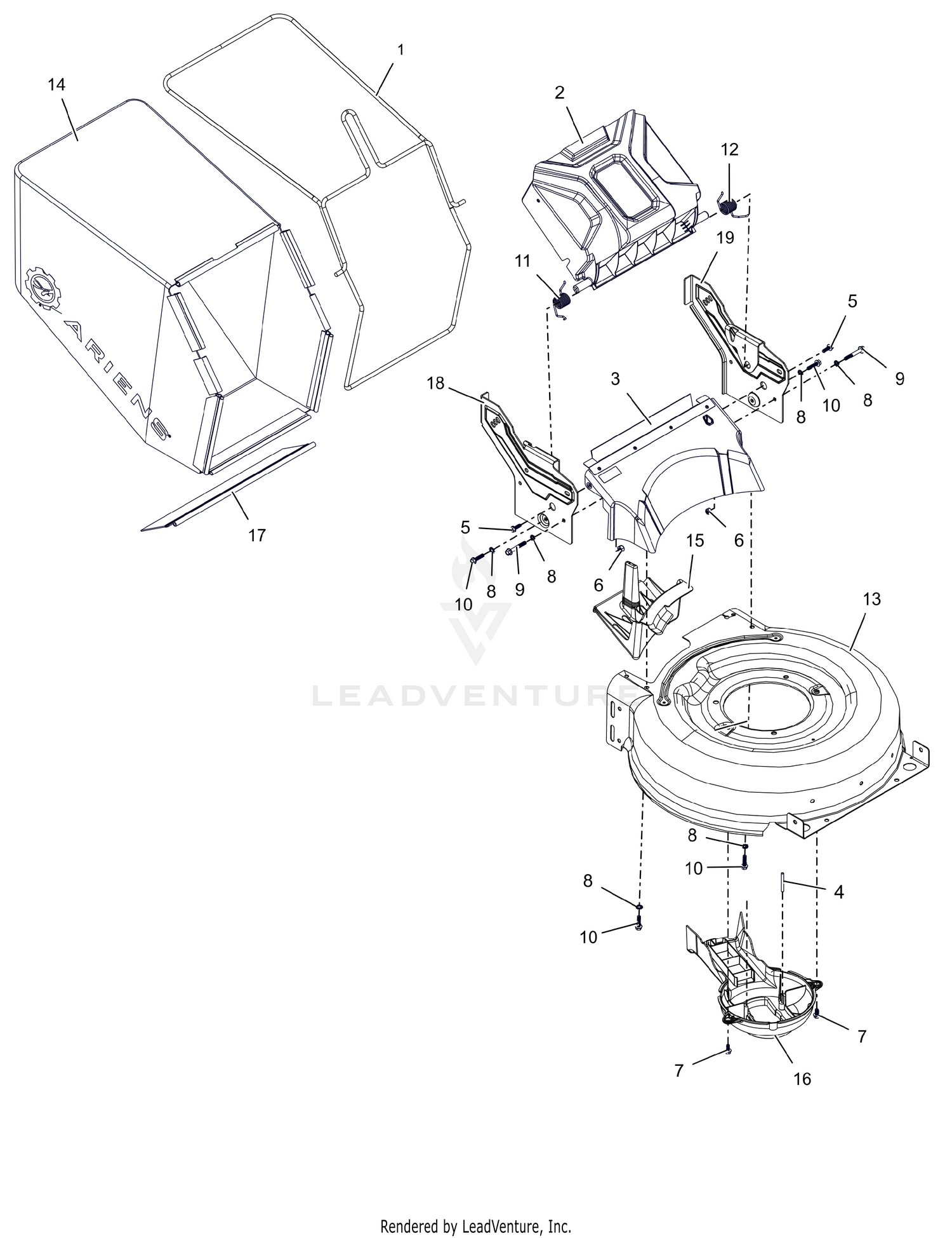 Mower Deck and Bag