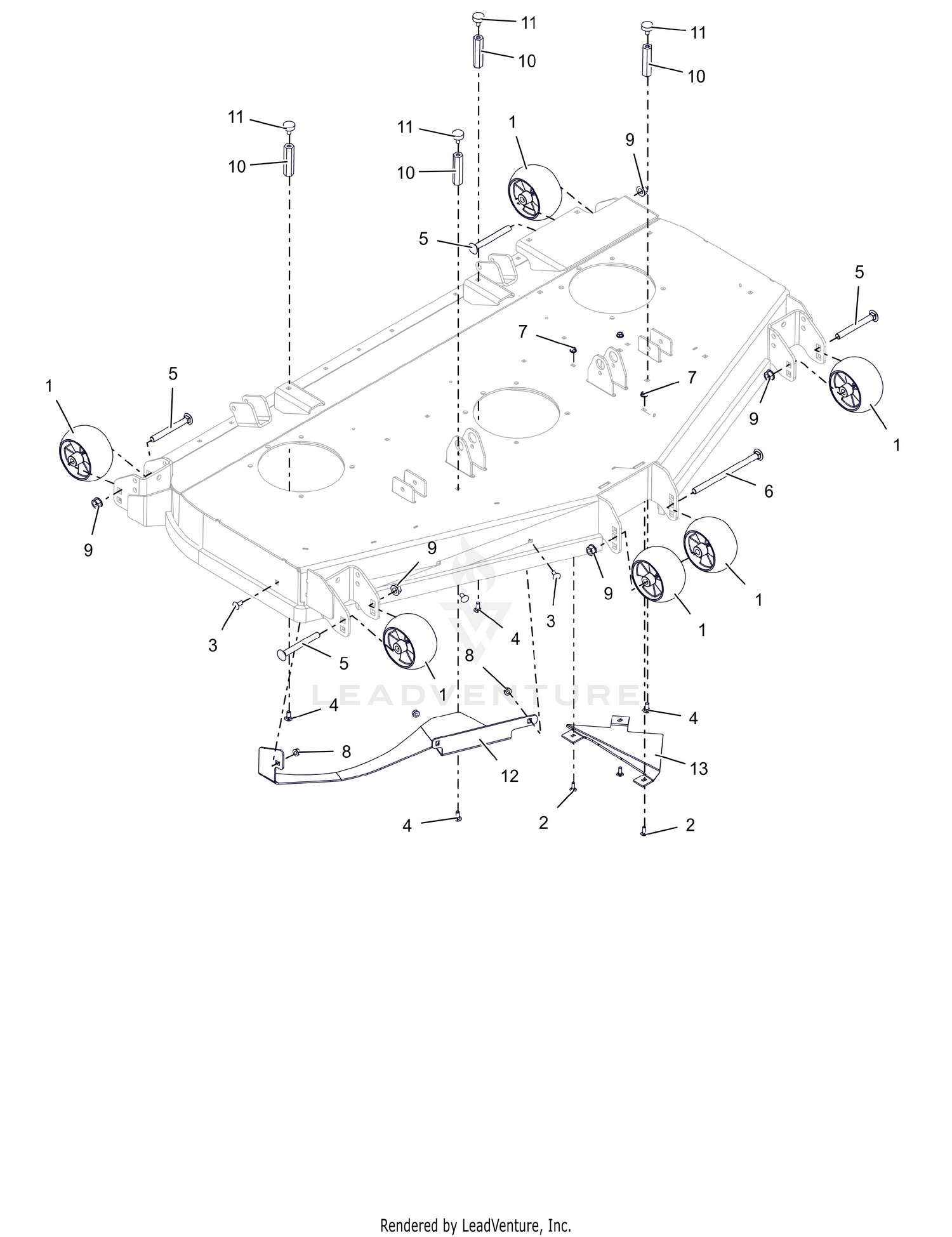 Anti-Scalp Wheels and Baffles - 60" - RD