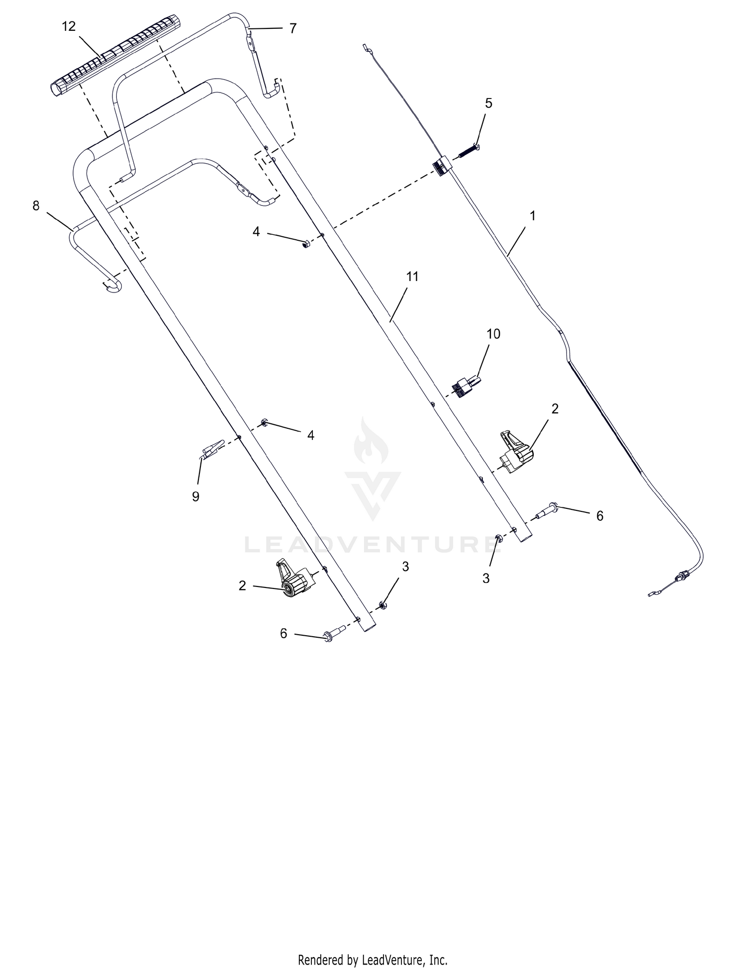 Handlebar and FWD Operator Presence Cable