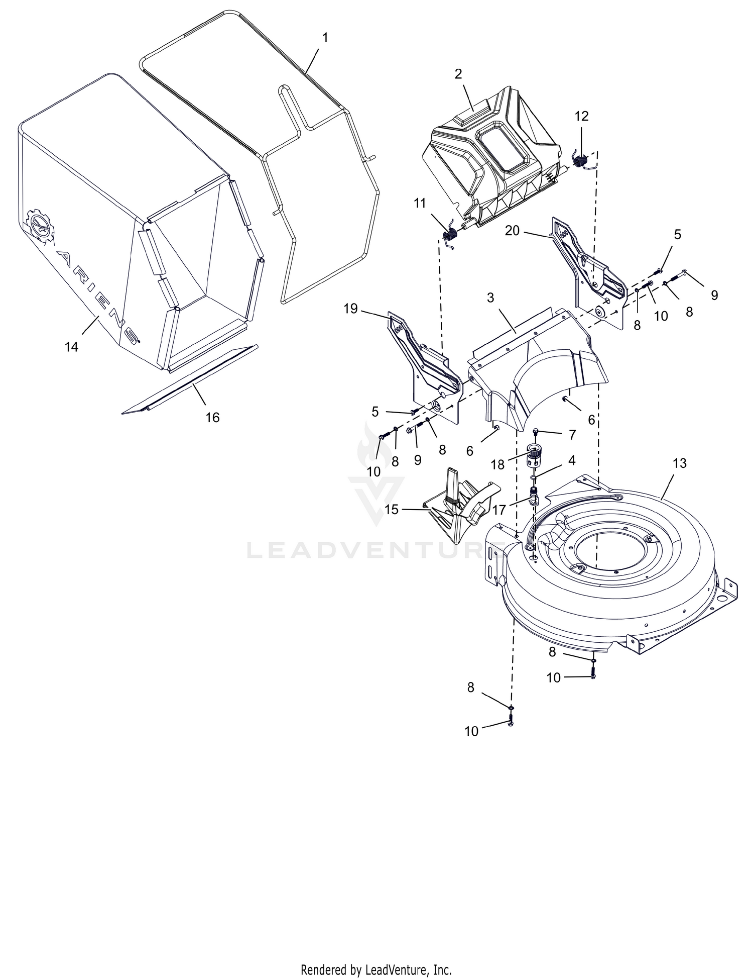 Mower Deck and Bag