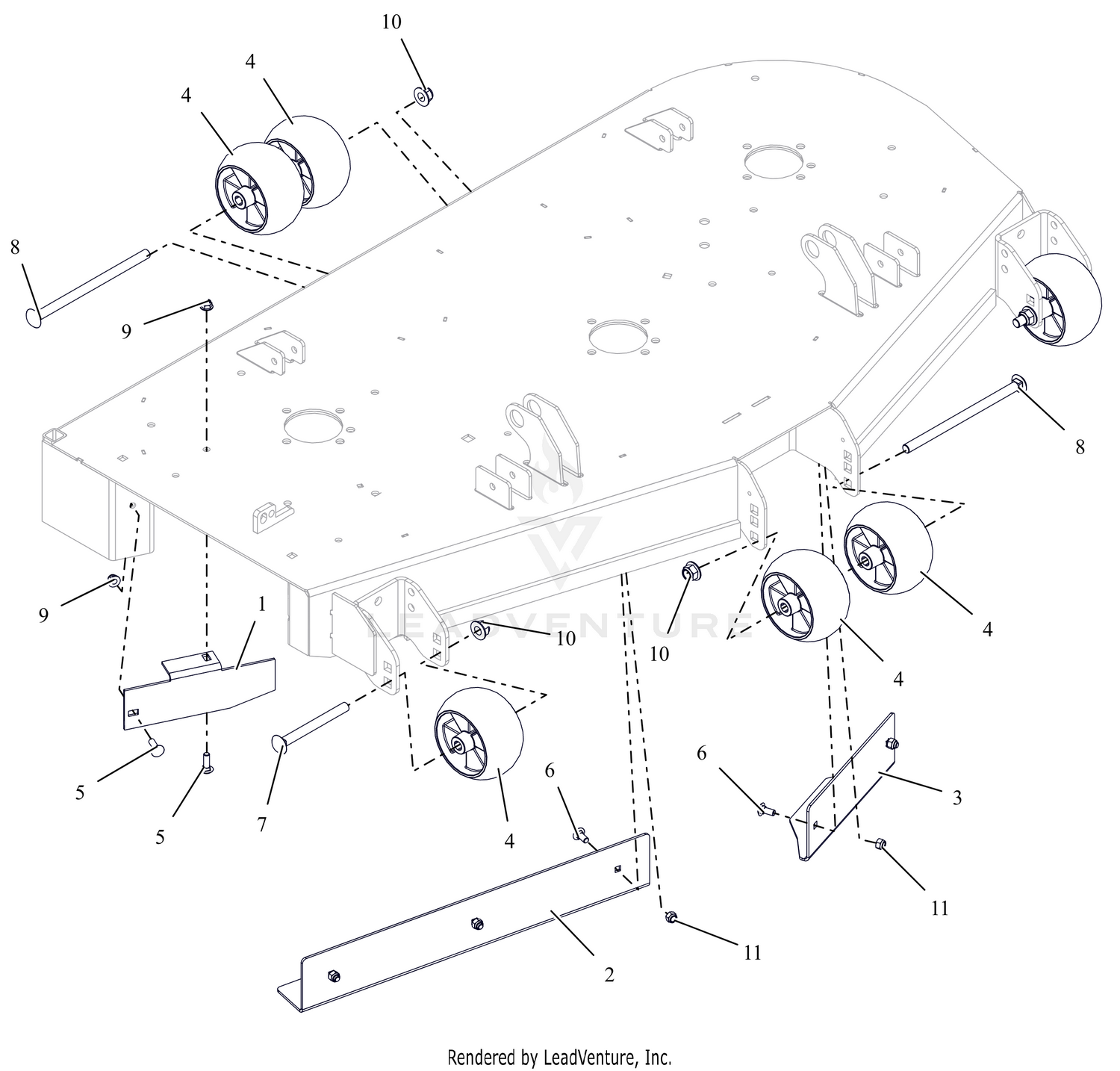 Anti-Scalp Wheels And Baffles - 52"