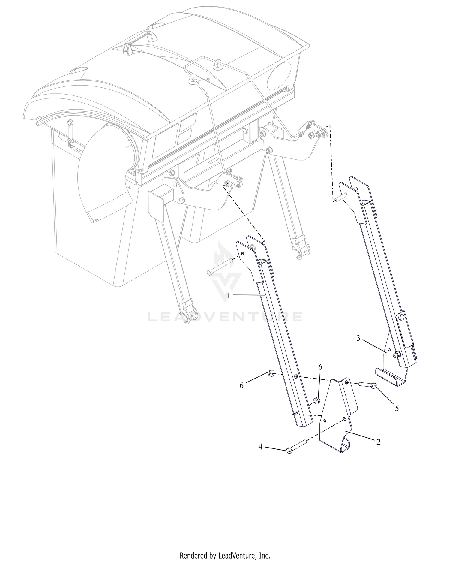 Kit Components - HD Bagger Attachment (79107800)