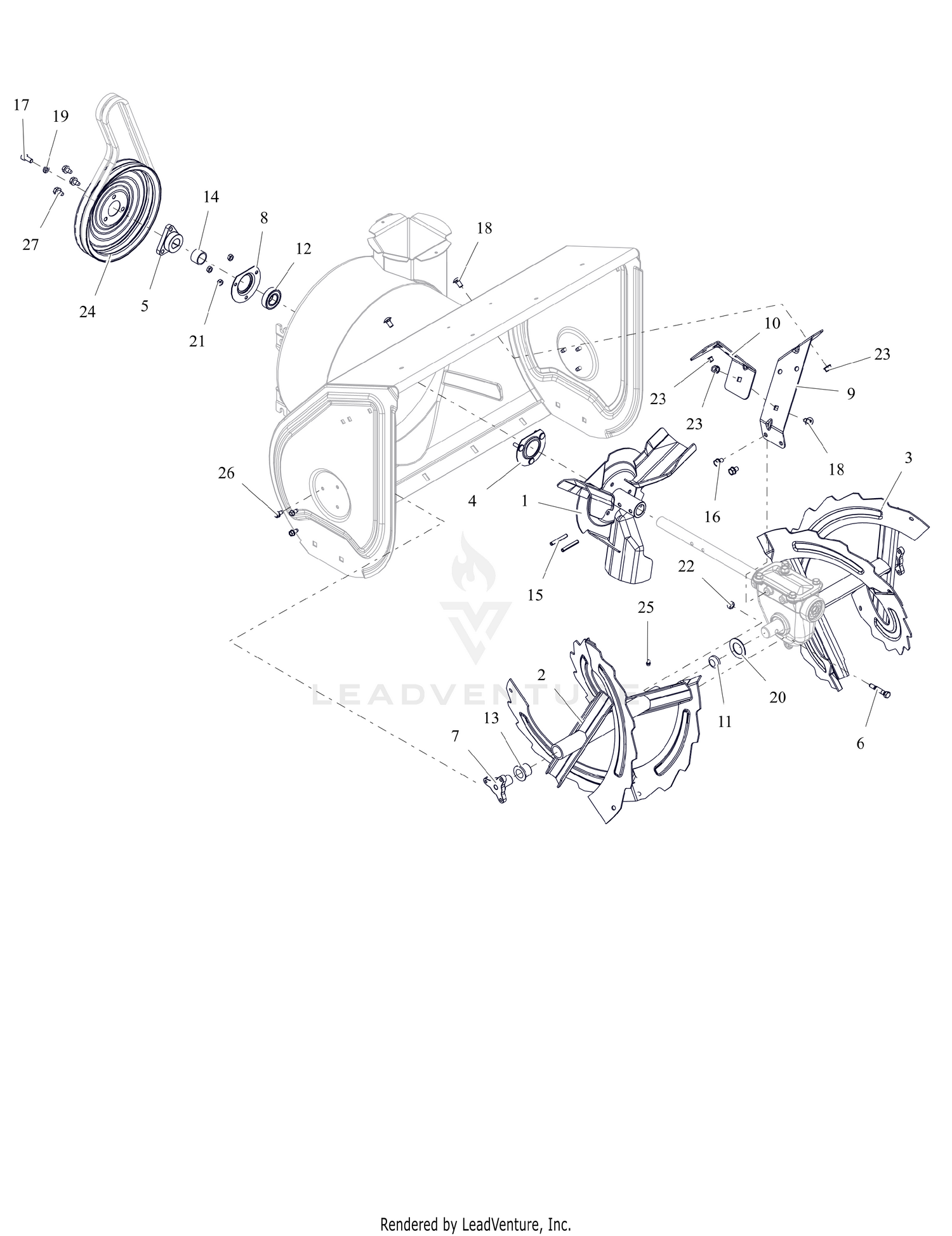 Auger and Impeller - 28"