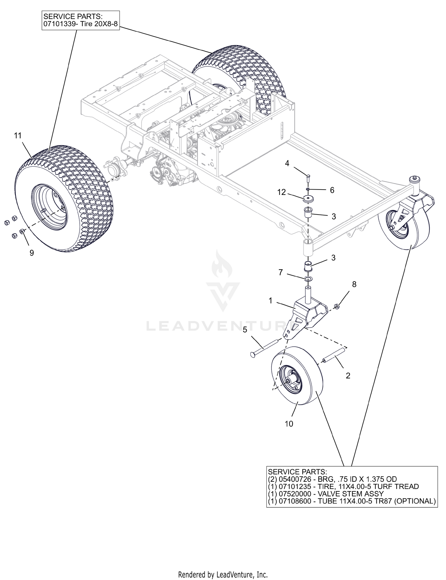 Front and Rear Wheels - 42"
