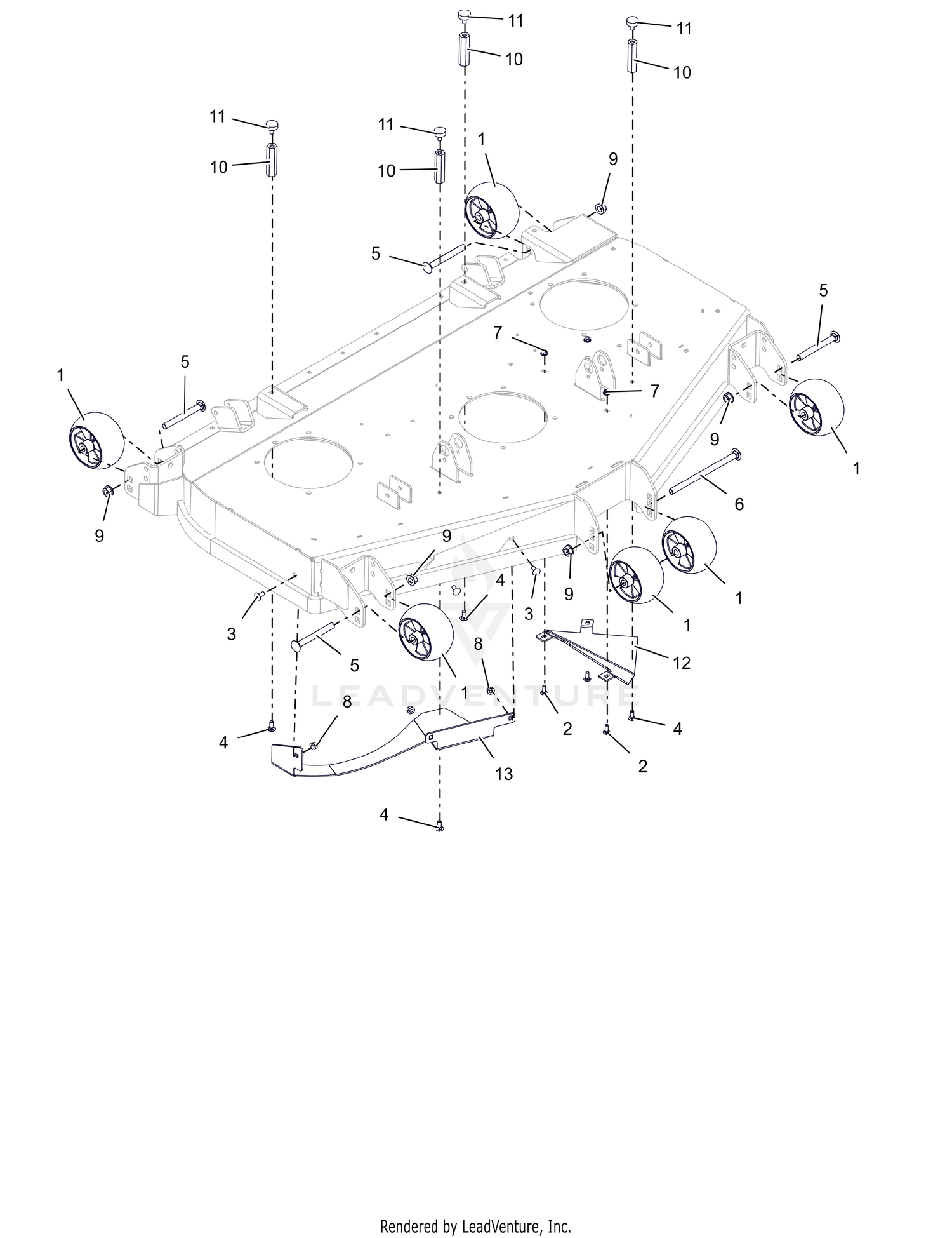 Anti-Scalp Wheels and Baffles - 52" - RD