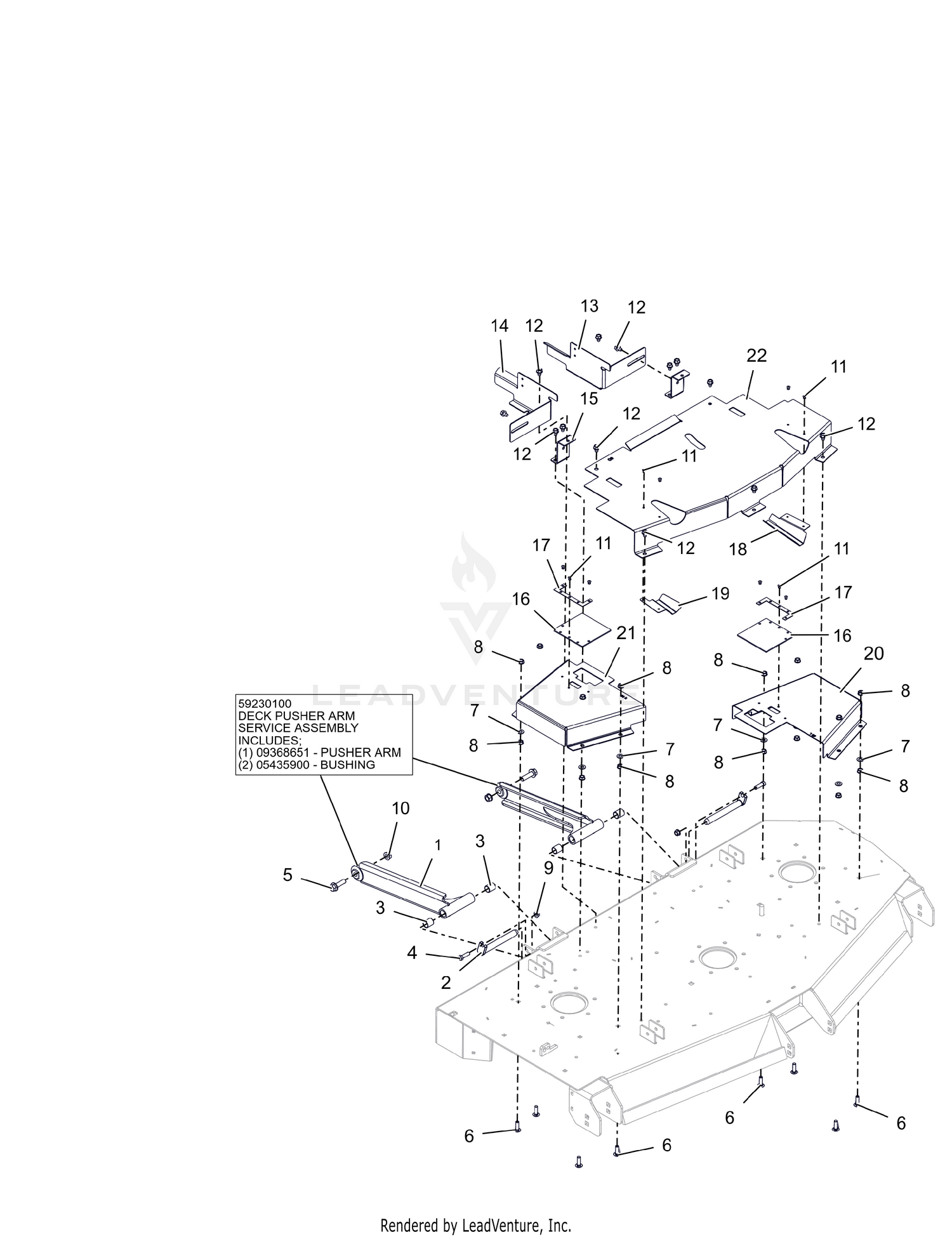Deck Stabilizer Arms and Belt Guards - 60"