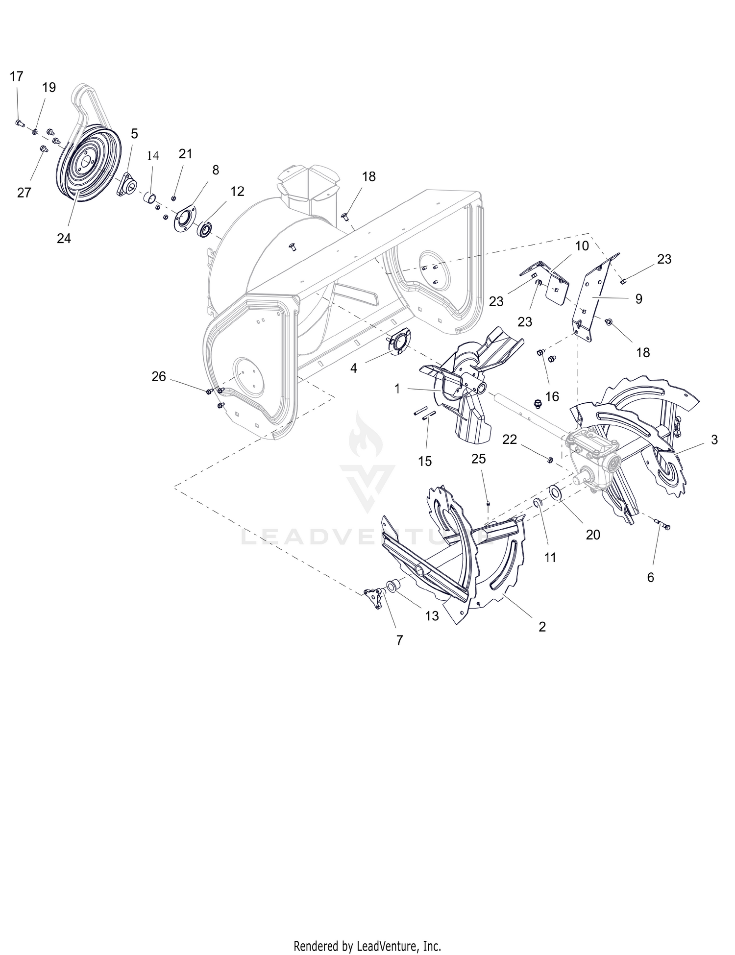 Auger and Impeller - 28"