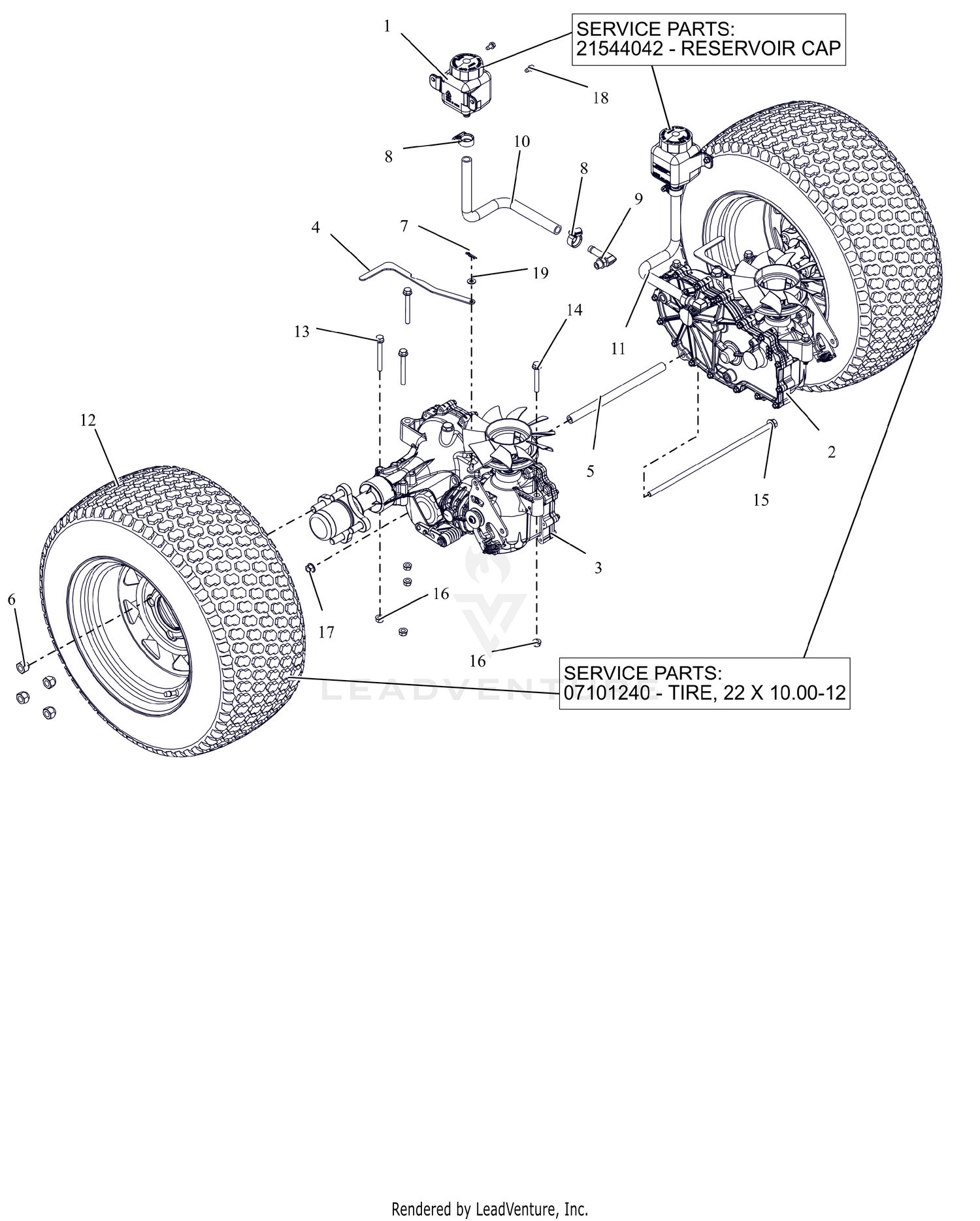 Rear Tires And Transaxles - 48"