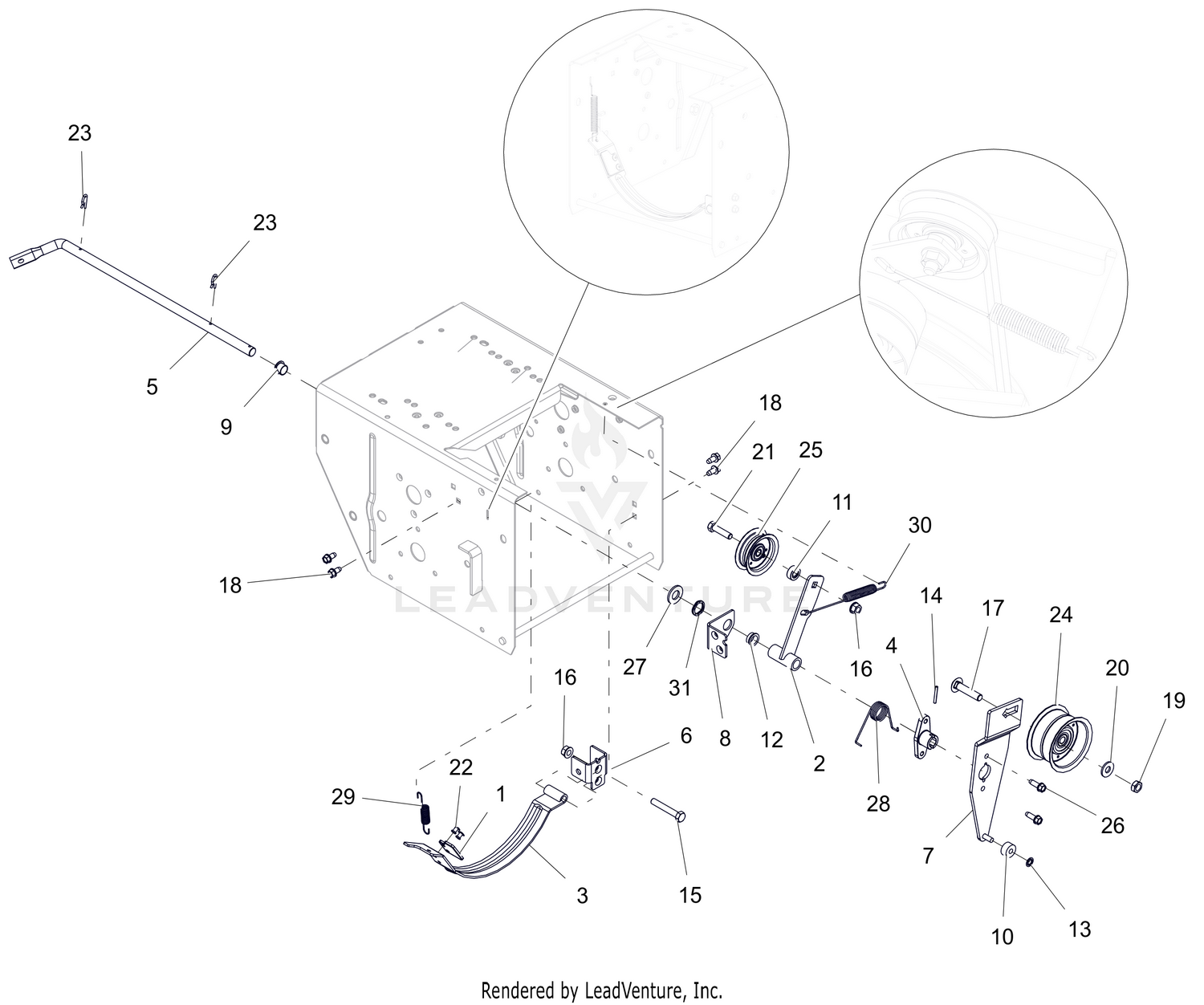 Attachment Brake and Idlers