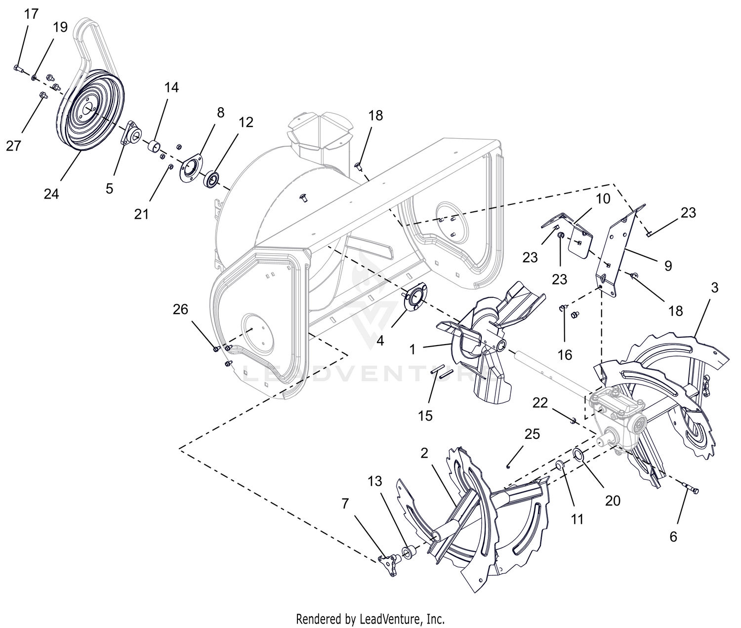 Auger and Impeller - 28"