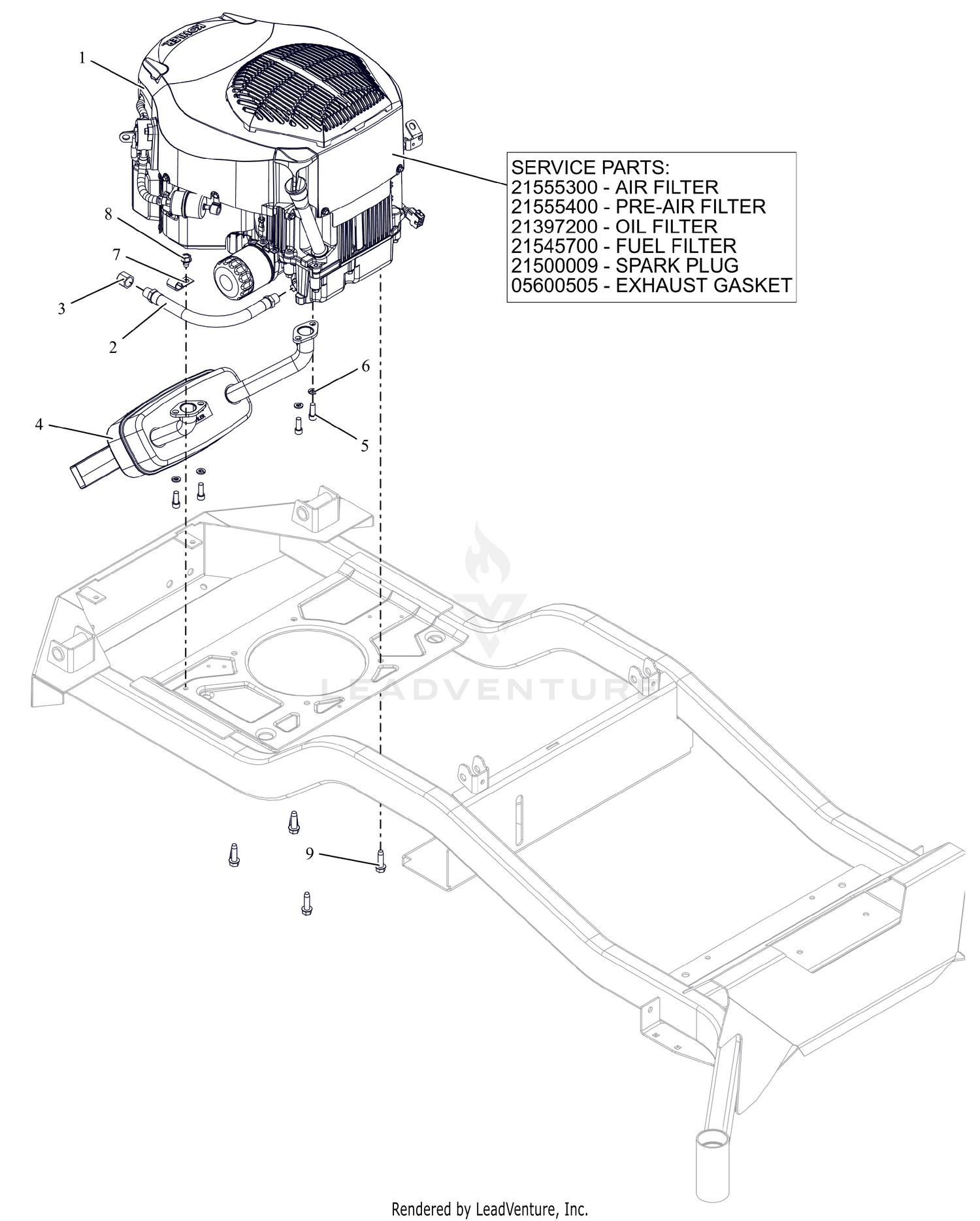 Engine - Kohler KT740