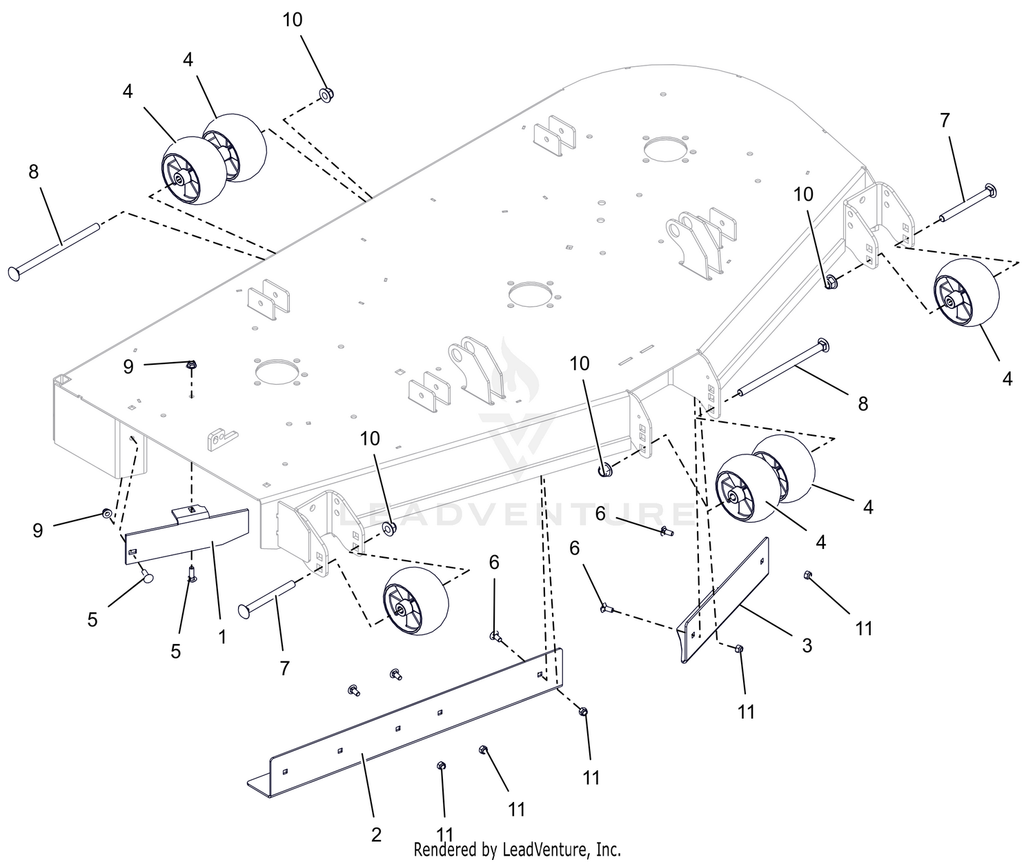 Anti-Scalp Wheels and Baffles - 60"
