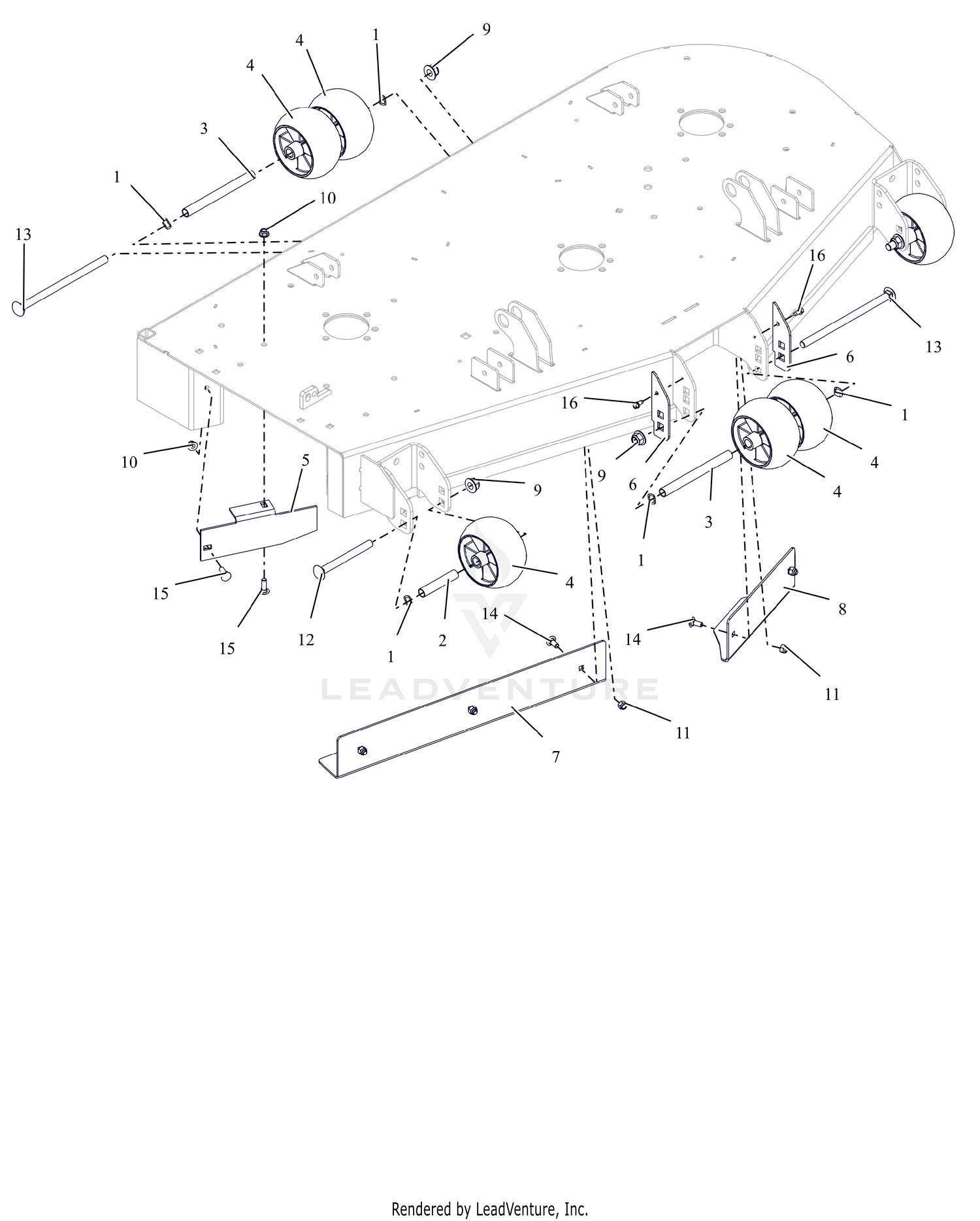 Anti-Scalp Wheels And Baffles - 52"