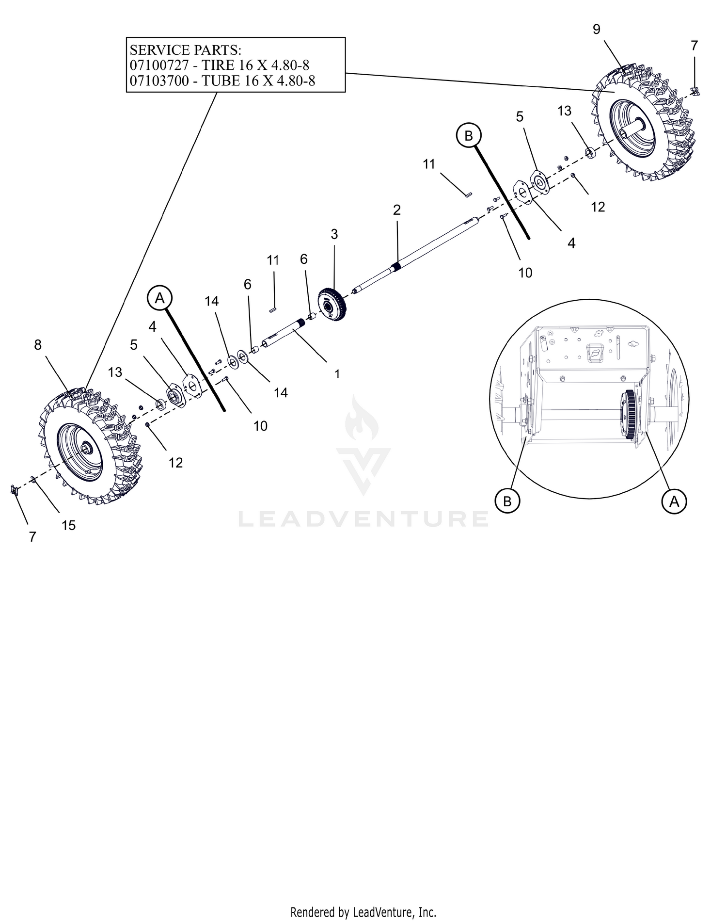 Wheels And Axlex - 28"