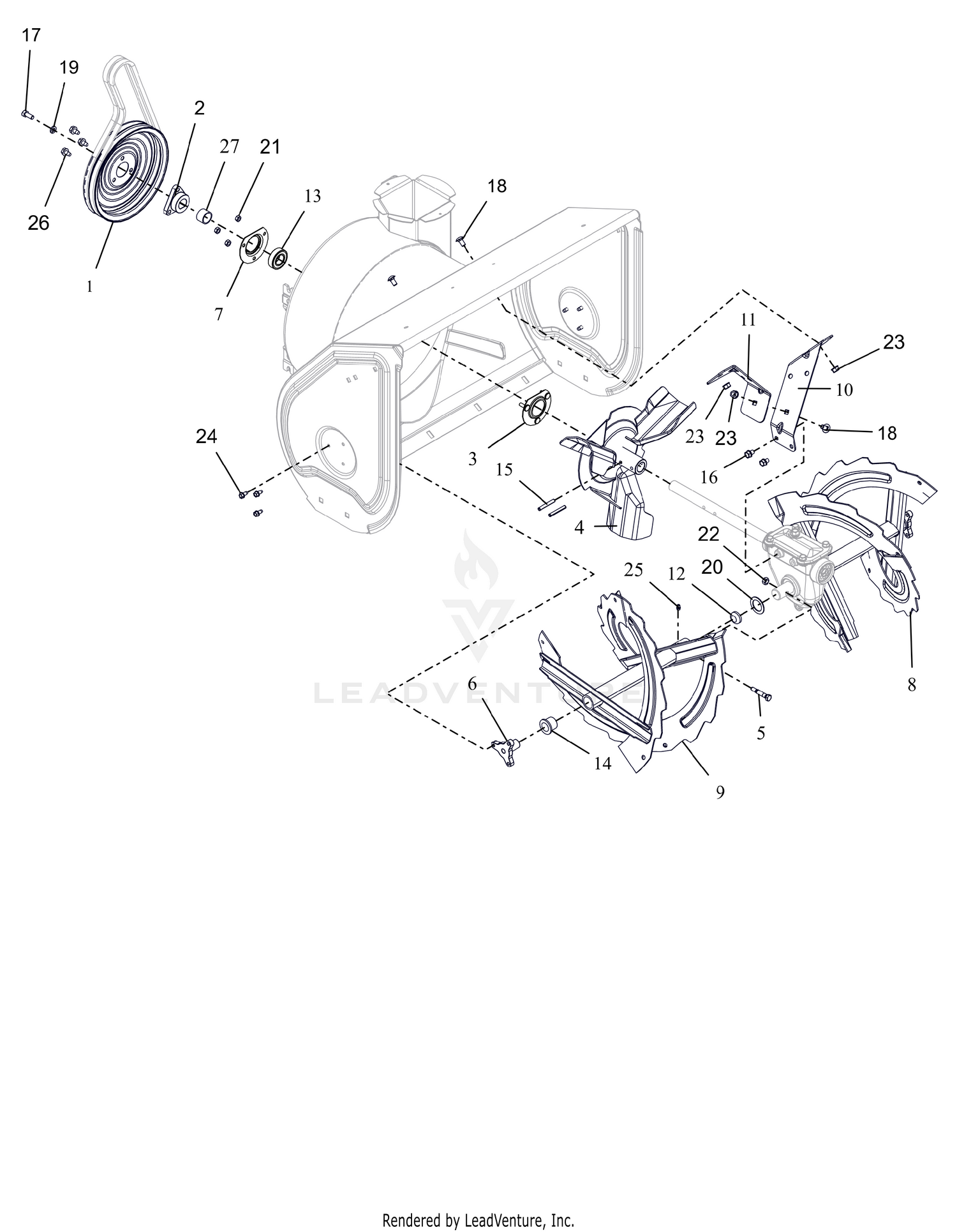 Auger And Impeller - 28" Track