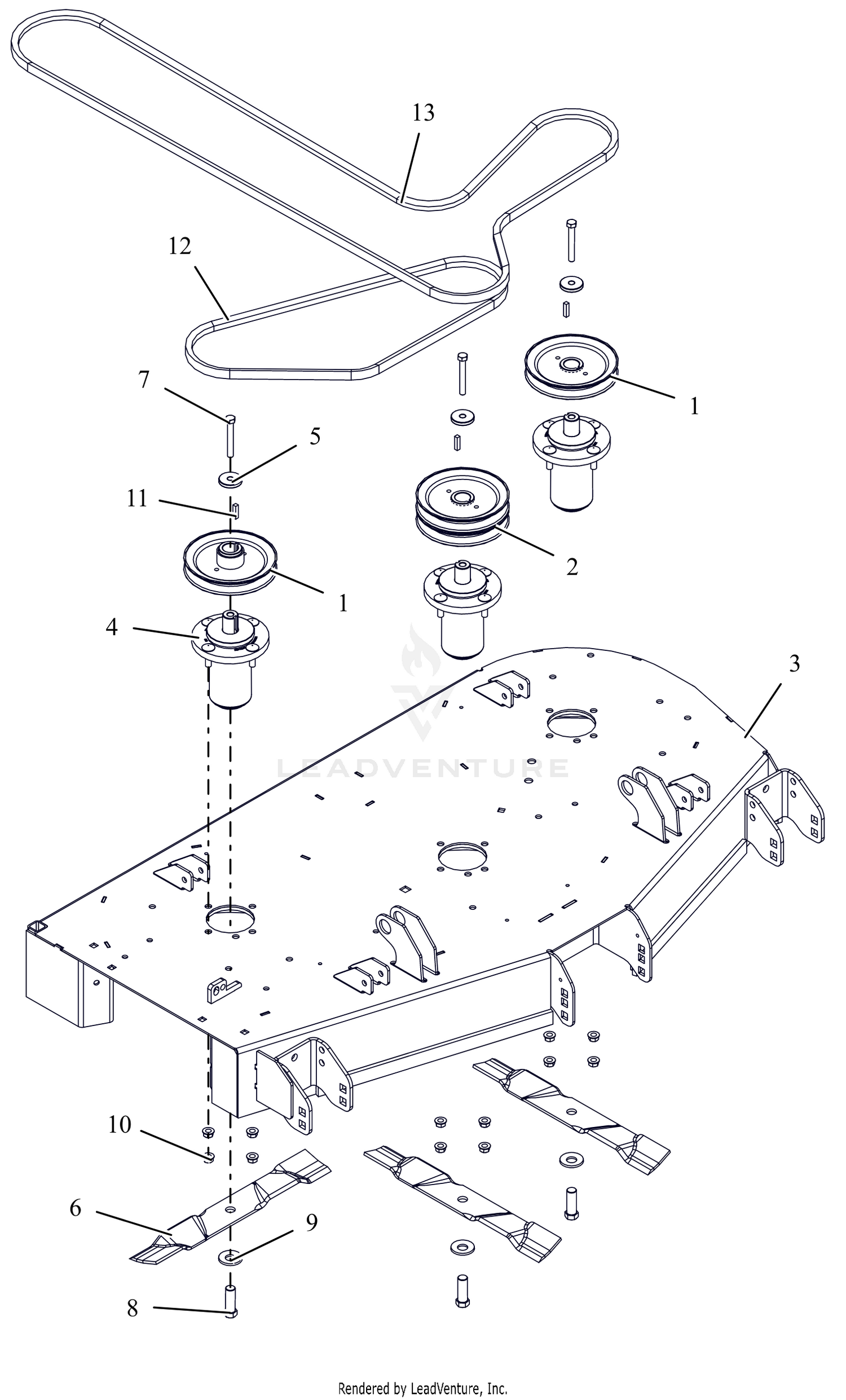 Deck Belts Blades and Spindles - 48"