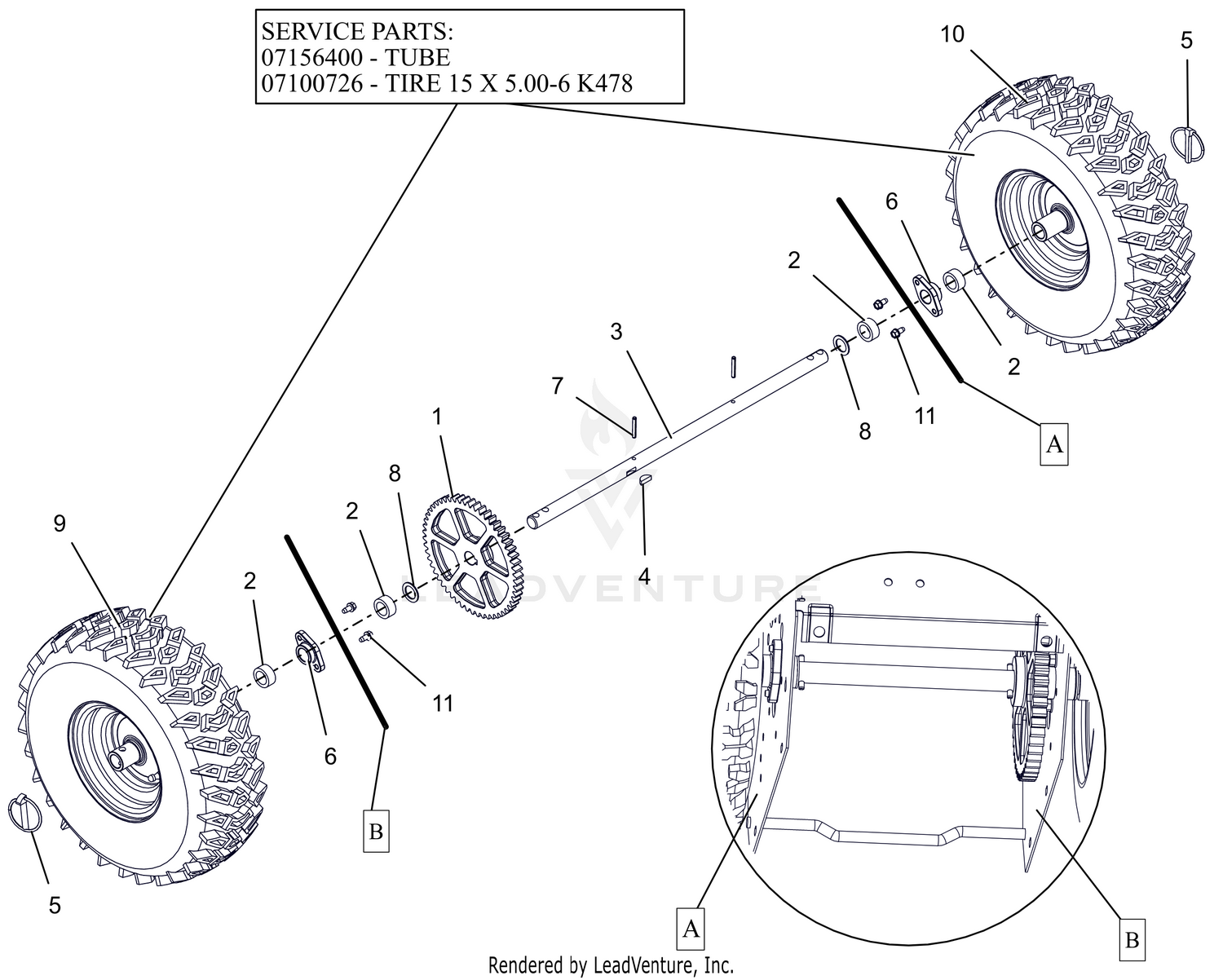 Wheels And Axle - 20"