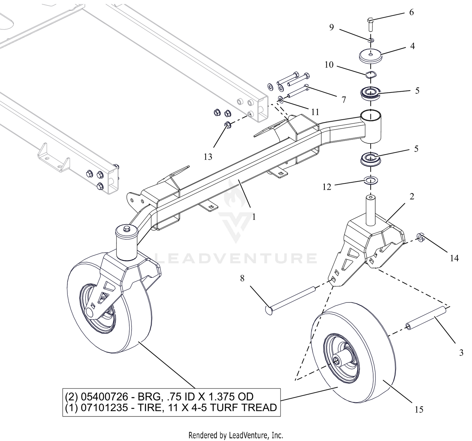 Front Caster Wheels - 42" and 52"