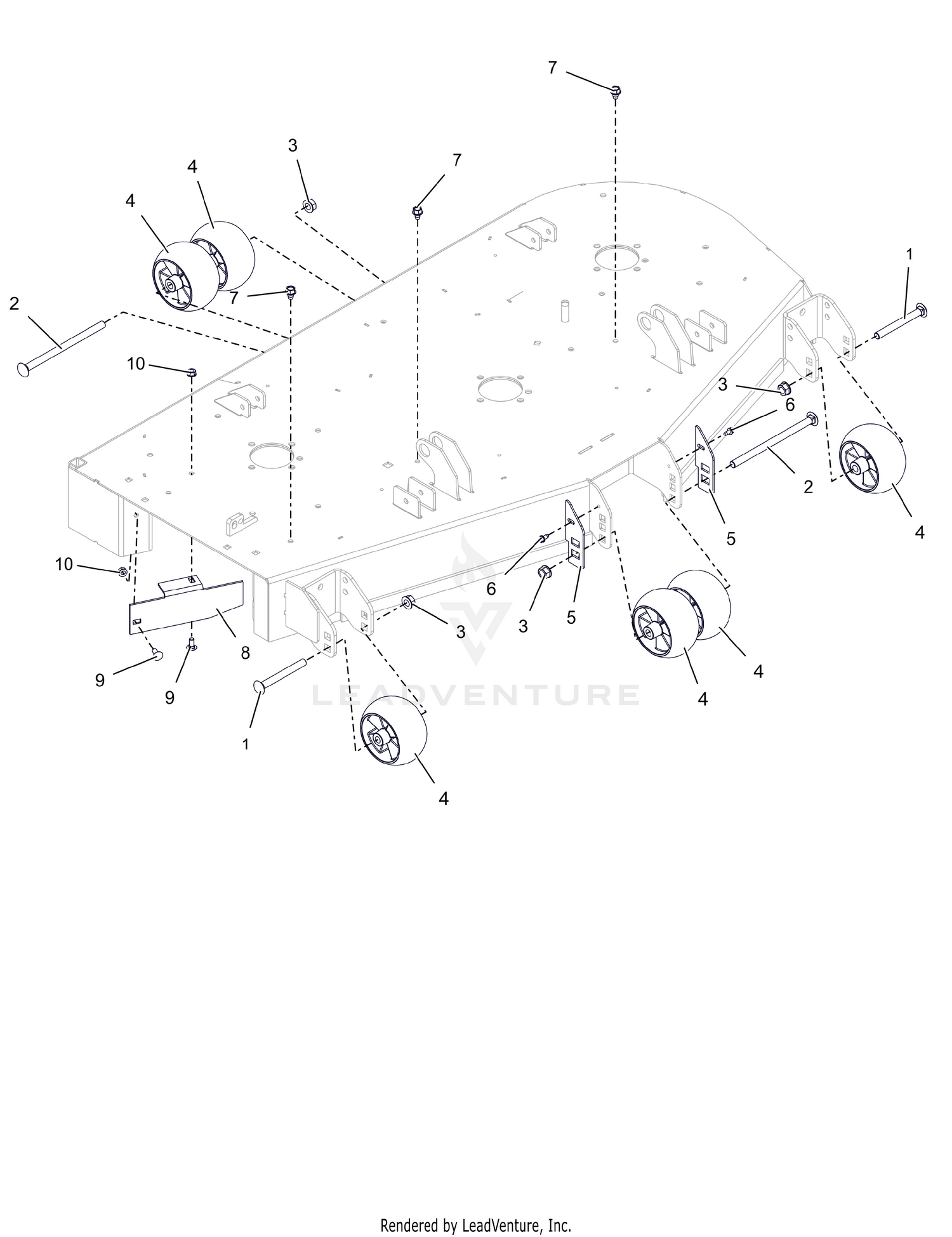 Anti-Scalp Wheels and Baffles - 52" - SD