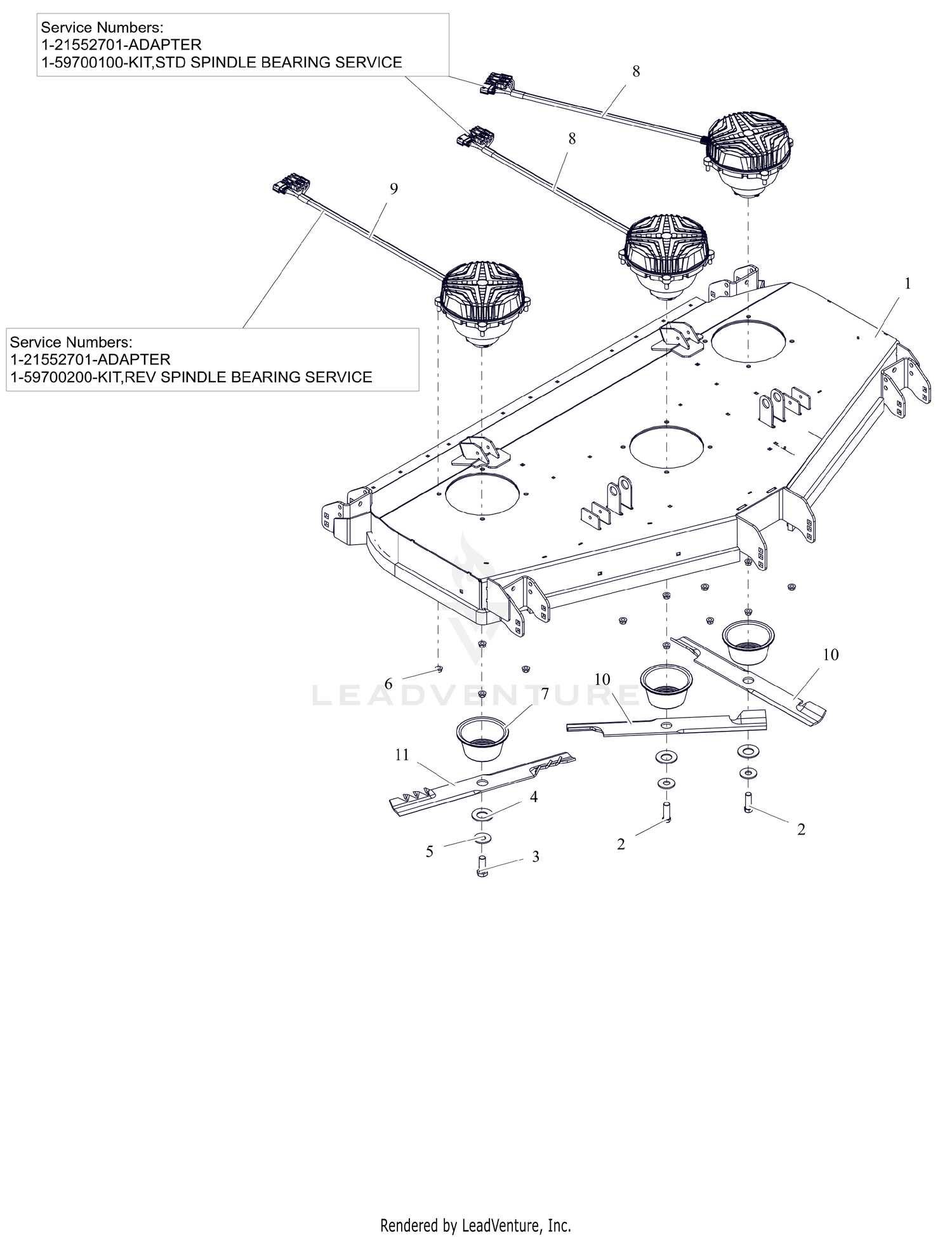 Deck, Blades And Spindle Motors - RD