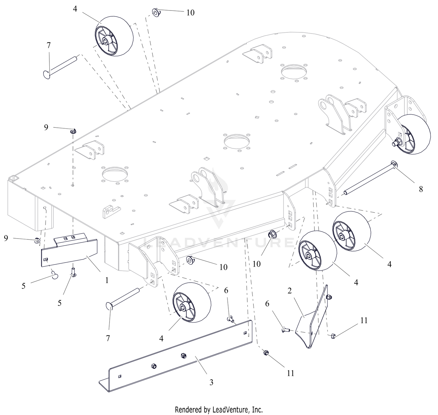 Anti-Scalp Wheels And Baffles - 48"