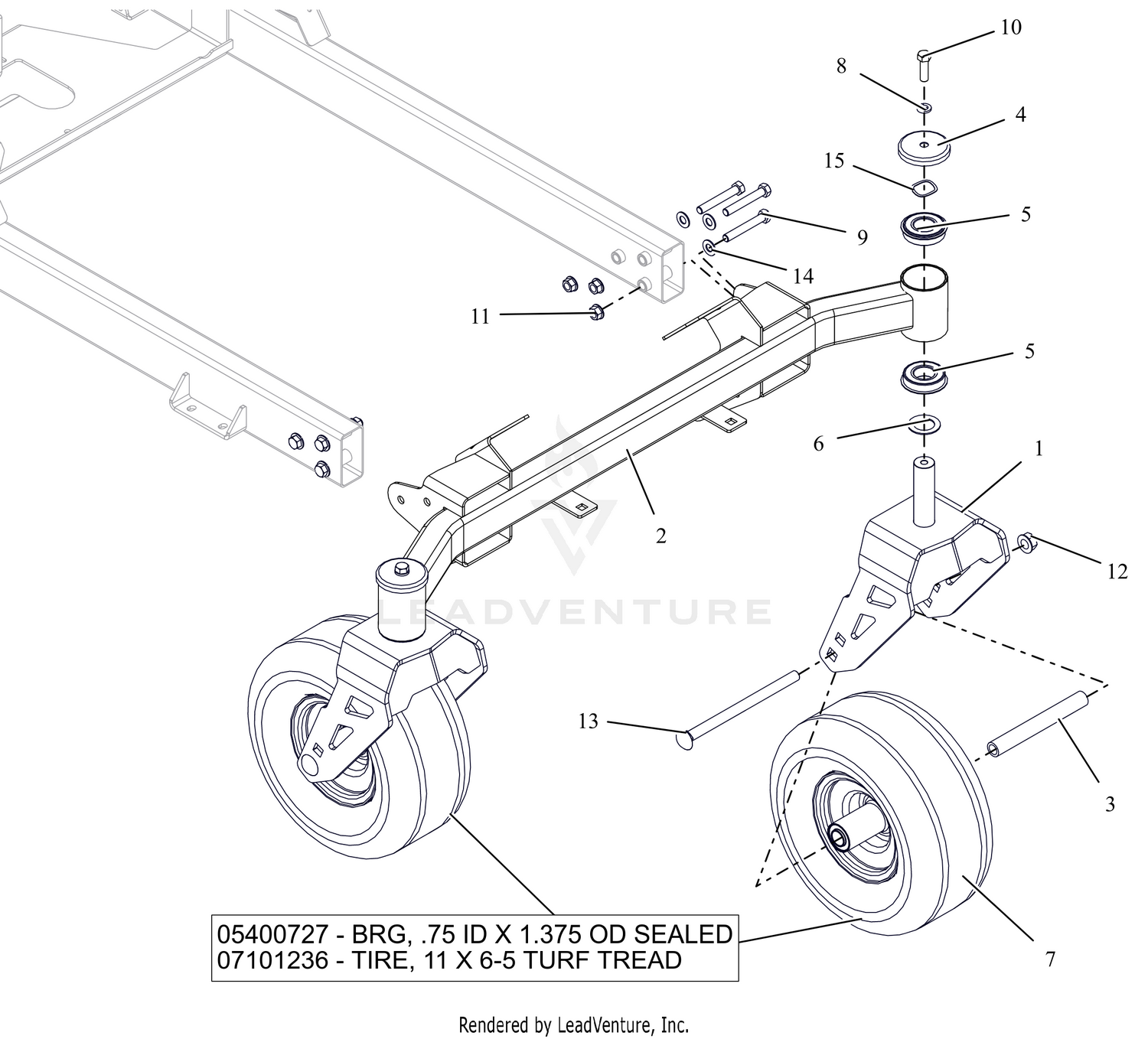 Front Caster Wheels - 60"
