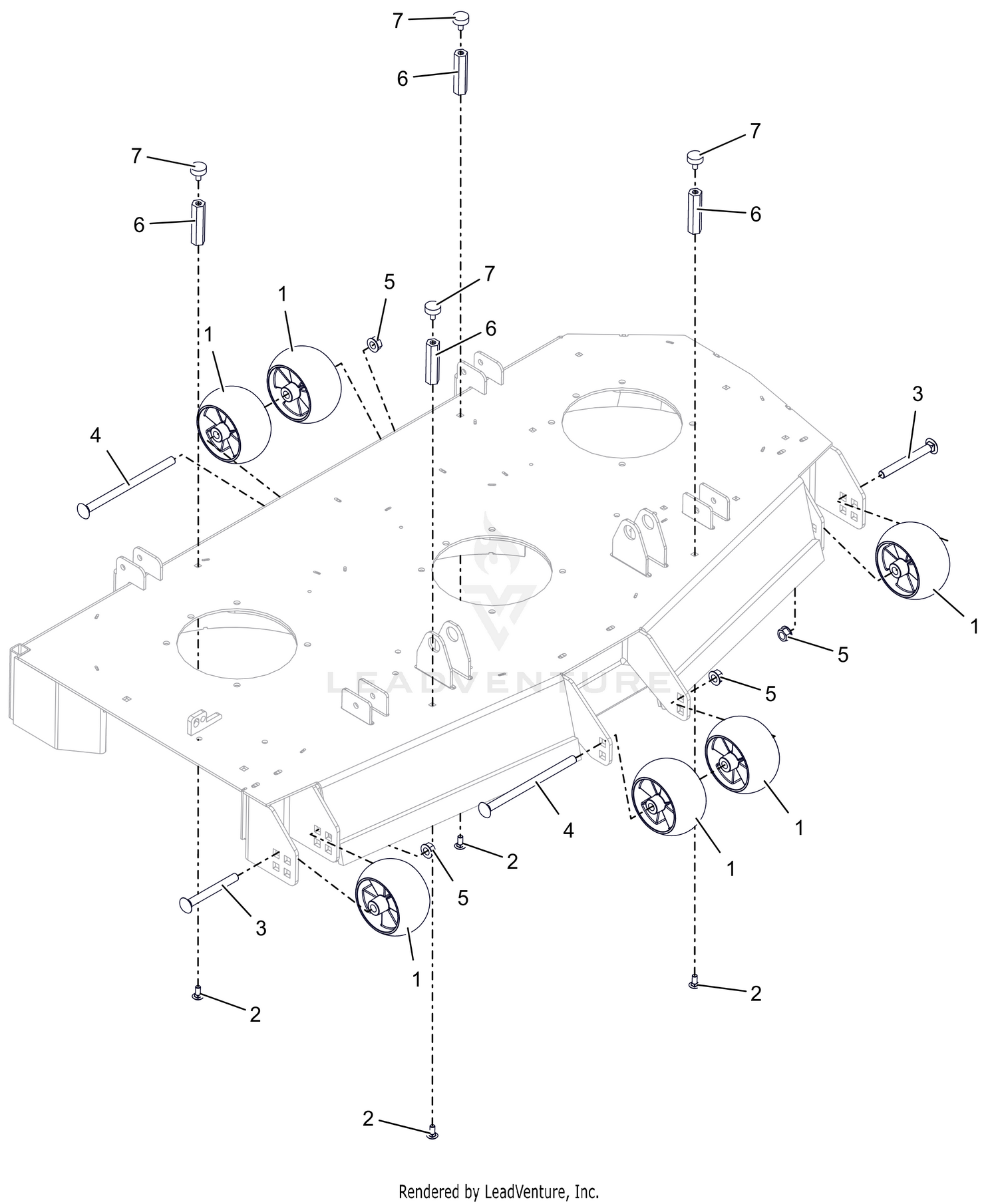 Anti- Scalp Wheels - 52" and 60" - SD