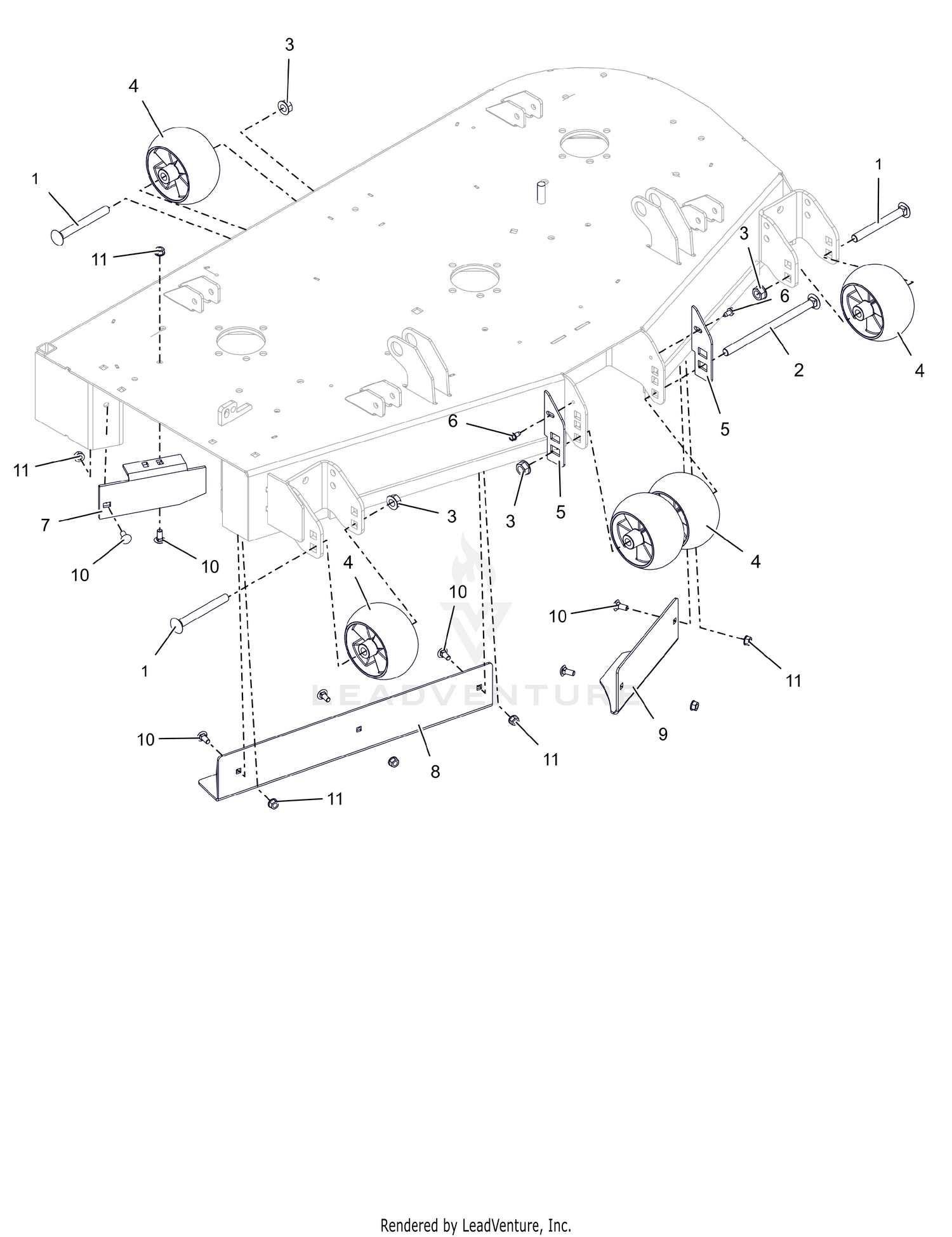 Anti-Scalp Wheels and Baffles - 48" - SD
