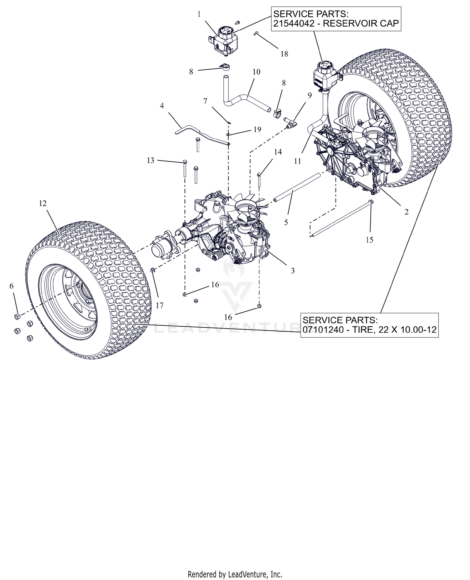 Rear Tires And Transaxles - 48"