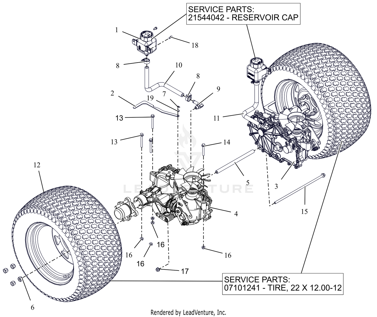 Rear Tires And Transaxles