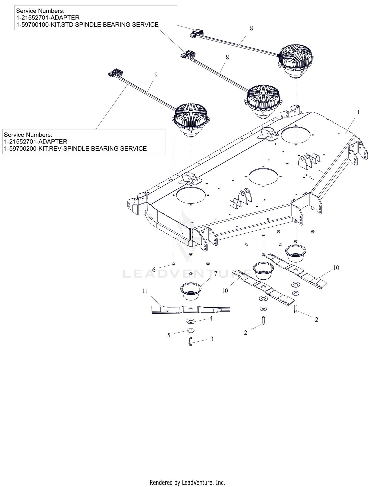 Deck, Blades, and Spindle Motors - RD