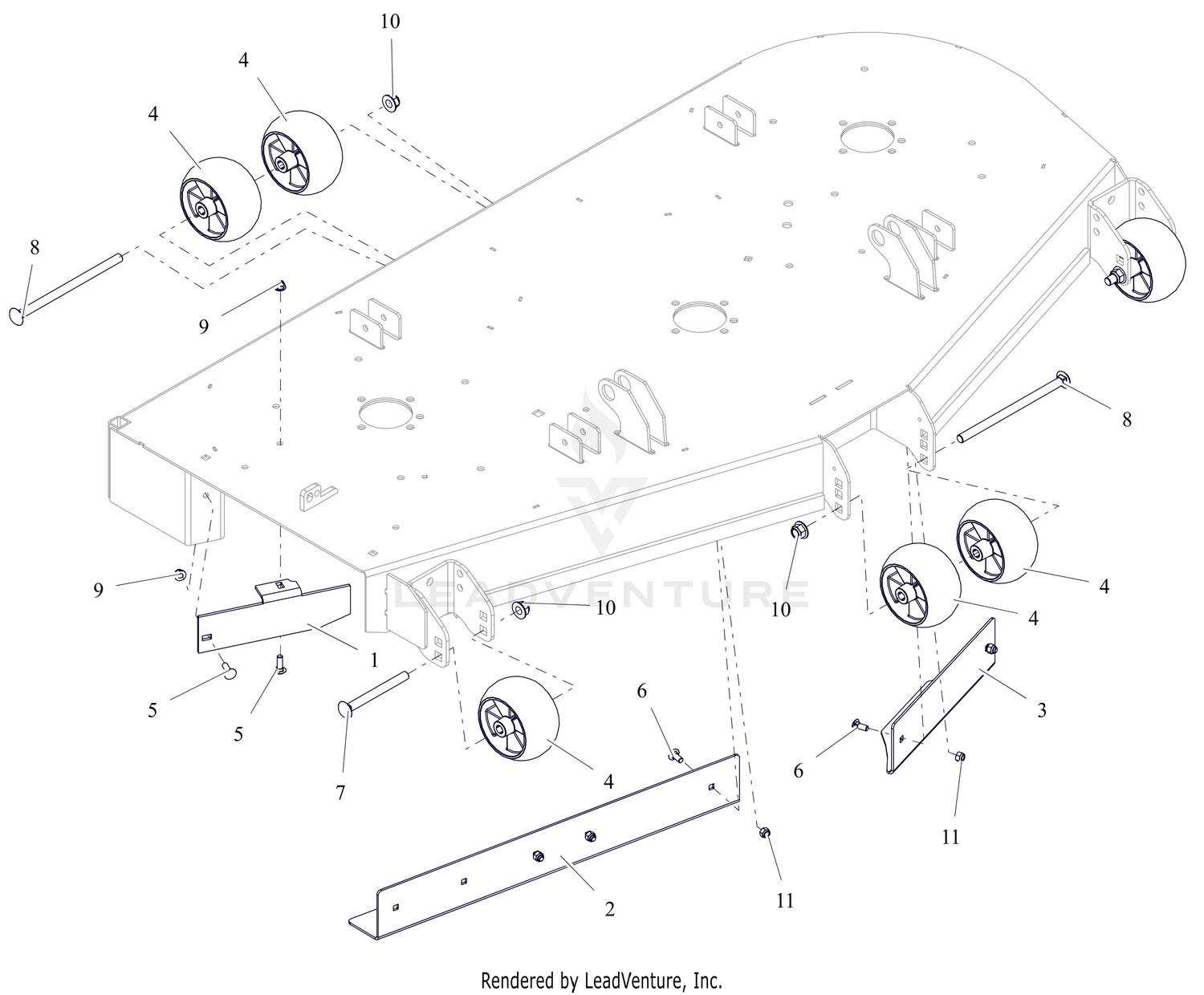 Anti-Scalp Wheels And Baffles - 60"