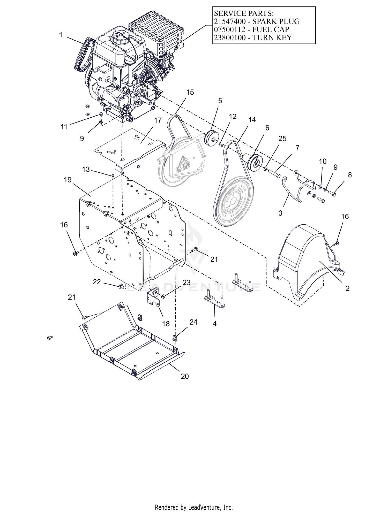 Frame And Engine - 24" Track