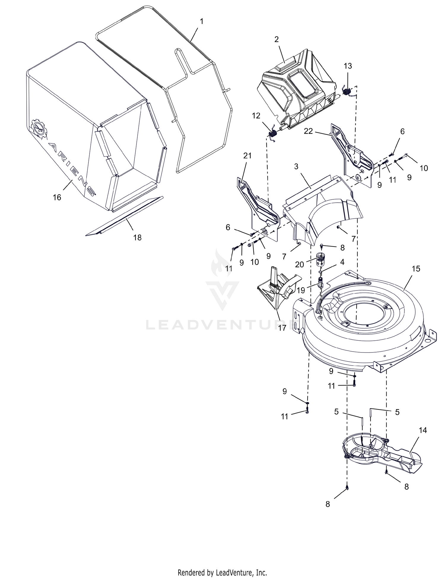 Mower Deck and Bag