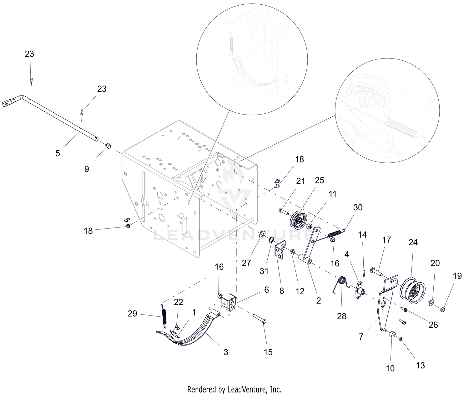 Attachment Brake and Idlers