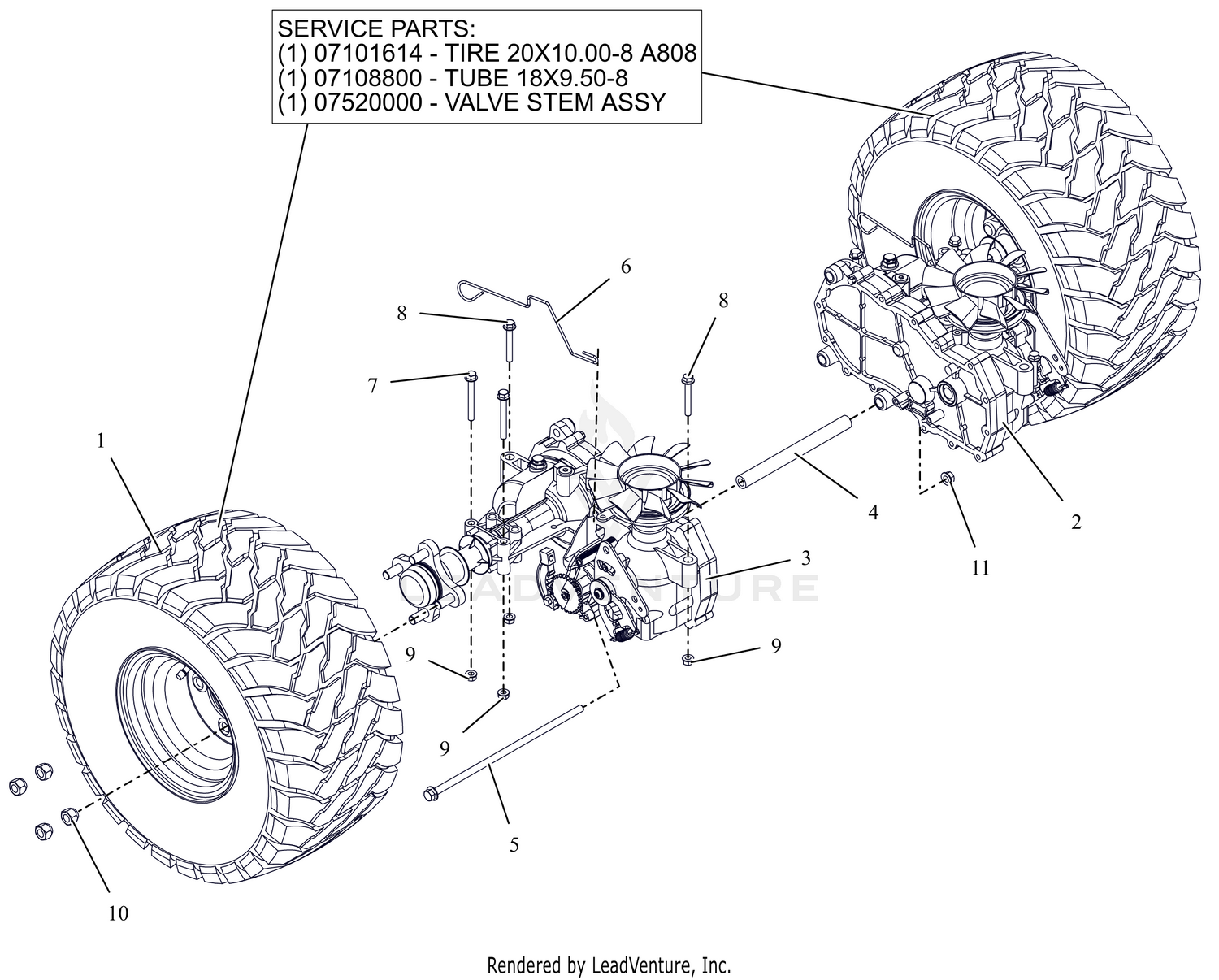 Rear Tires and Transaxles