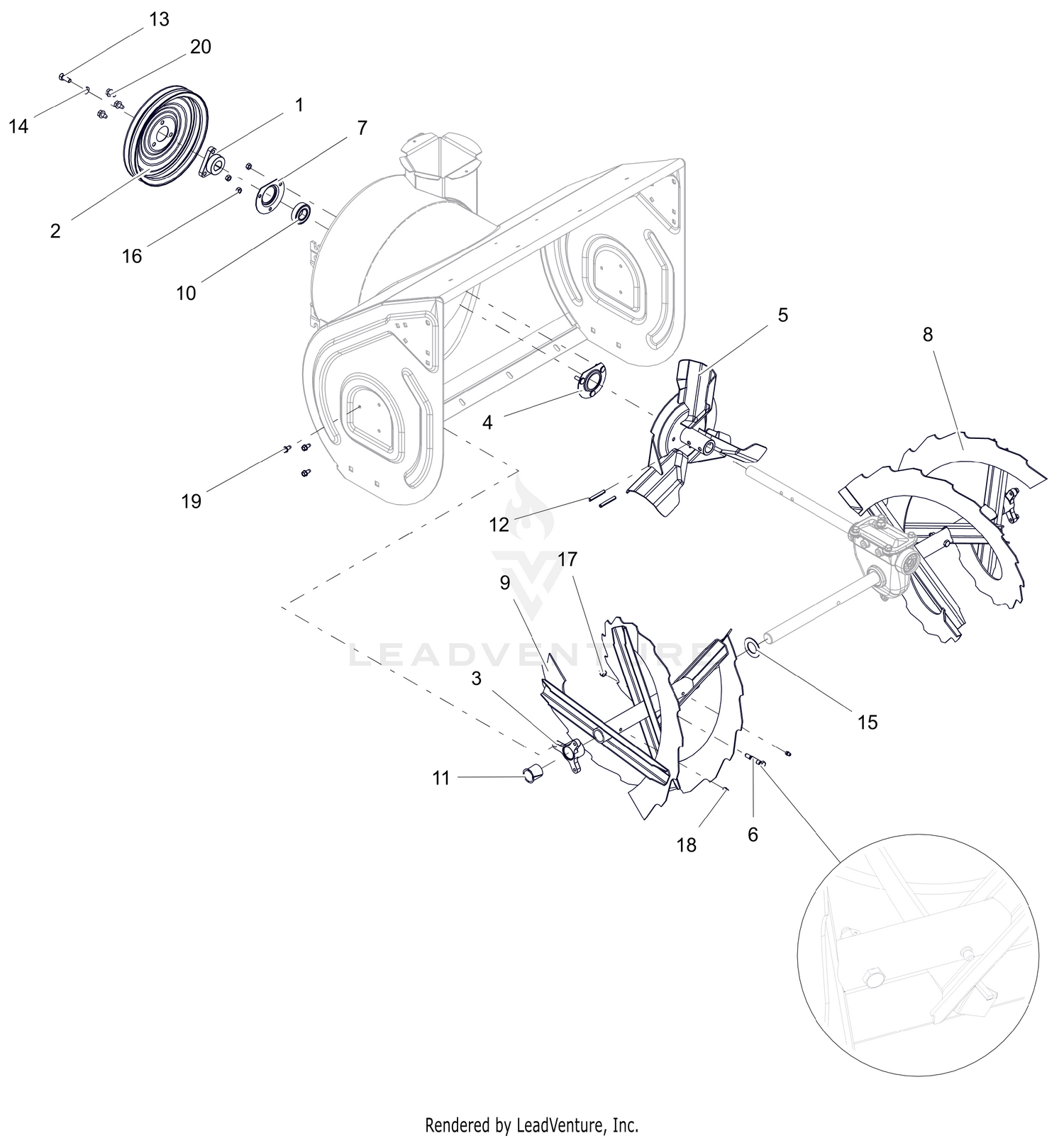 Auger and Impeller - 28"