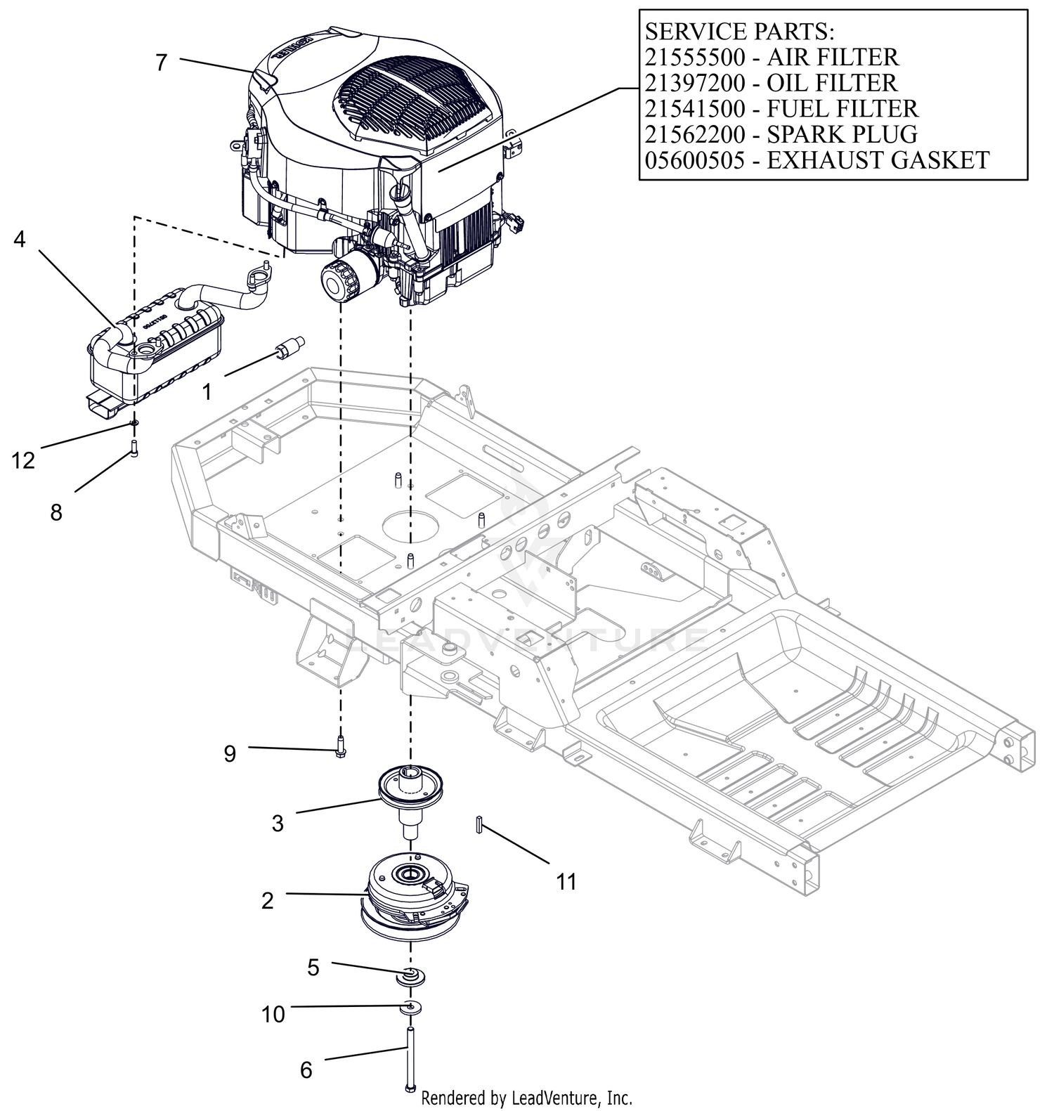 Engine - Kohler 22HP Twin