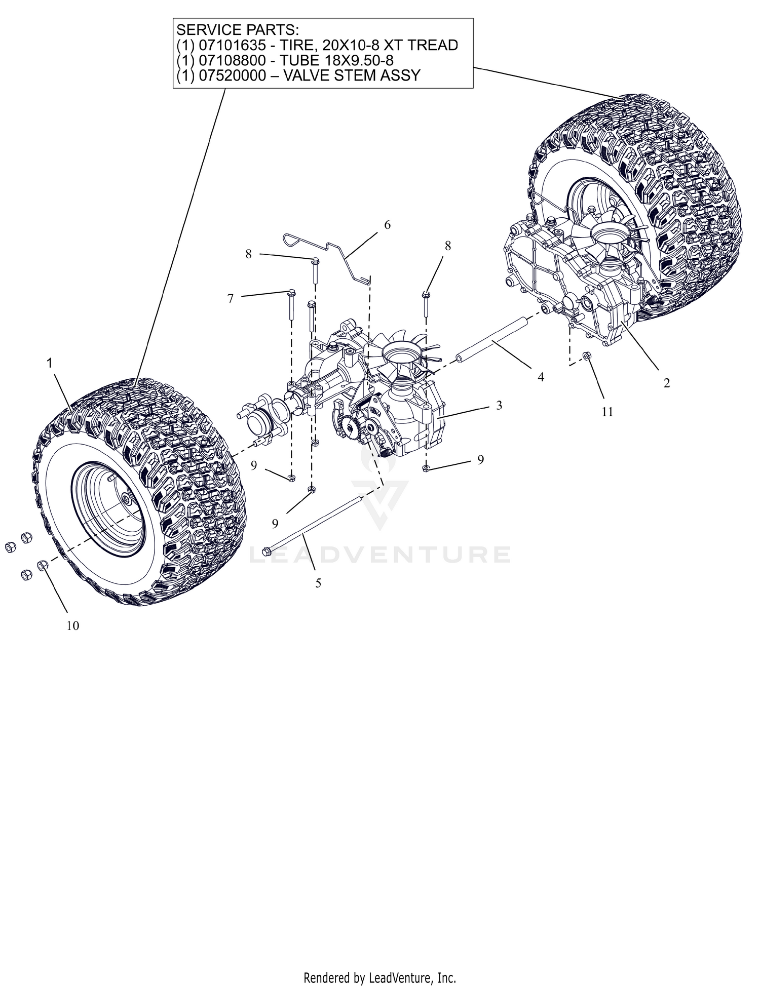 Rear Tires and Transaxles