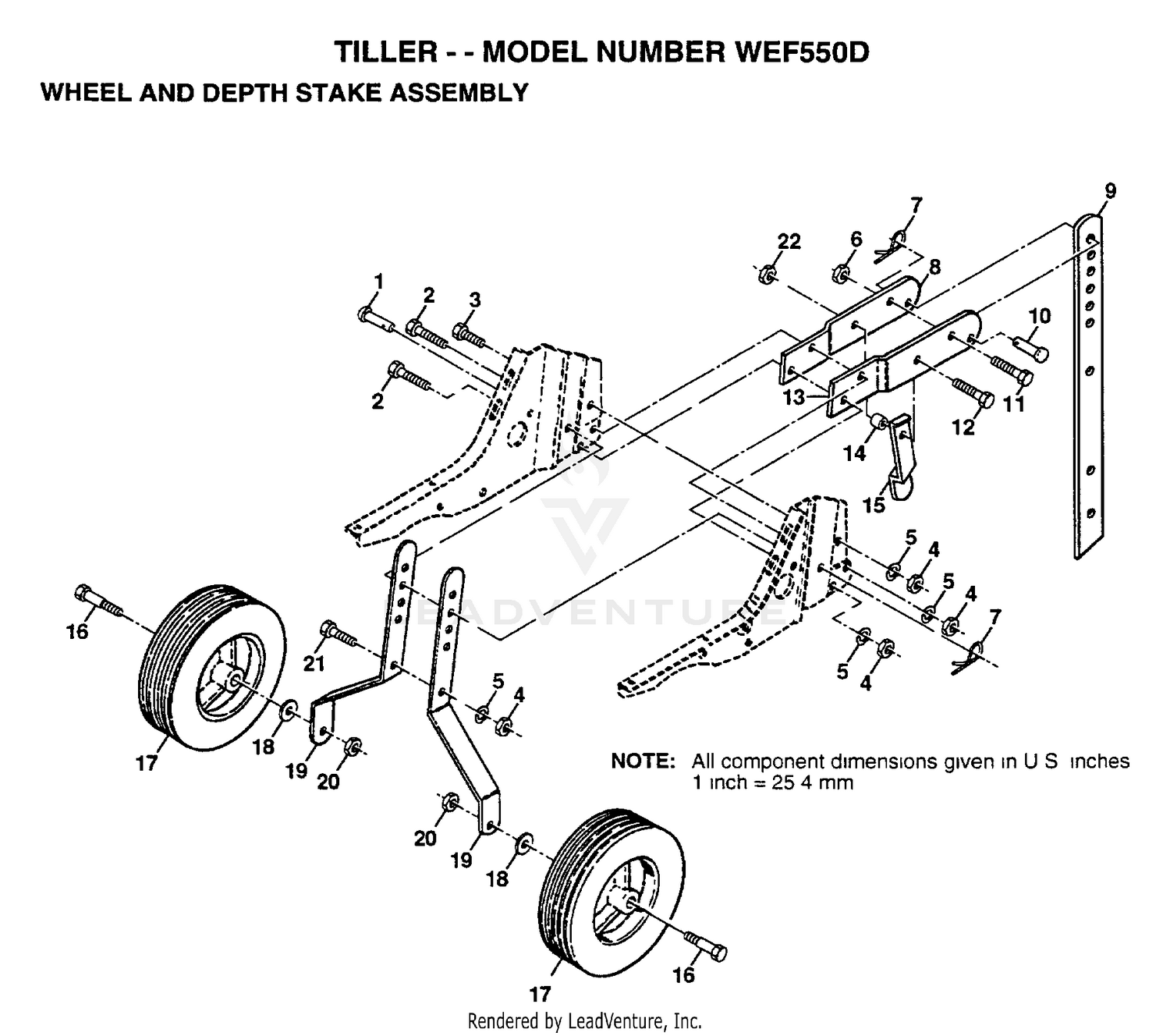 WHEEL AND DEPTH STAKE