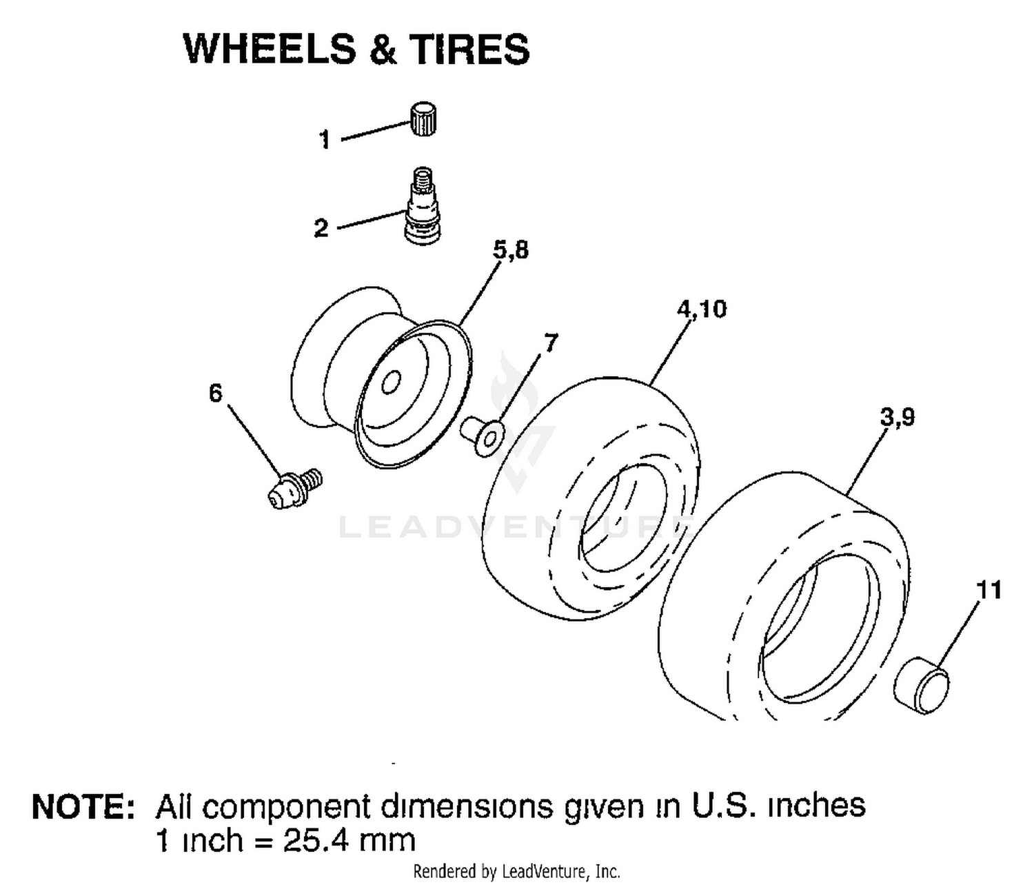 WHEELS & TIRES/20 HP 50"